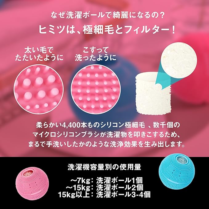 UNICARE（ﾕﾆｹｱ）ﾄﾞｸﾀｰﾗﾝﾄﾞﾘｰ洗濯ﾎﾞｰﾙ ﾋﾟﾝｸ　※10/8~14頃配送予定