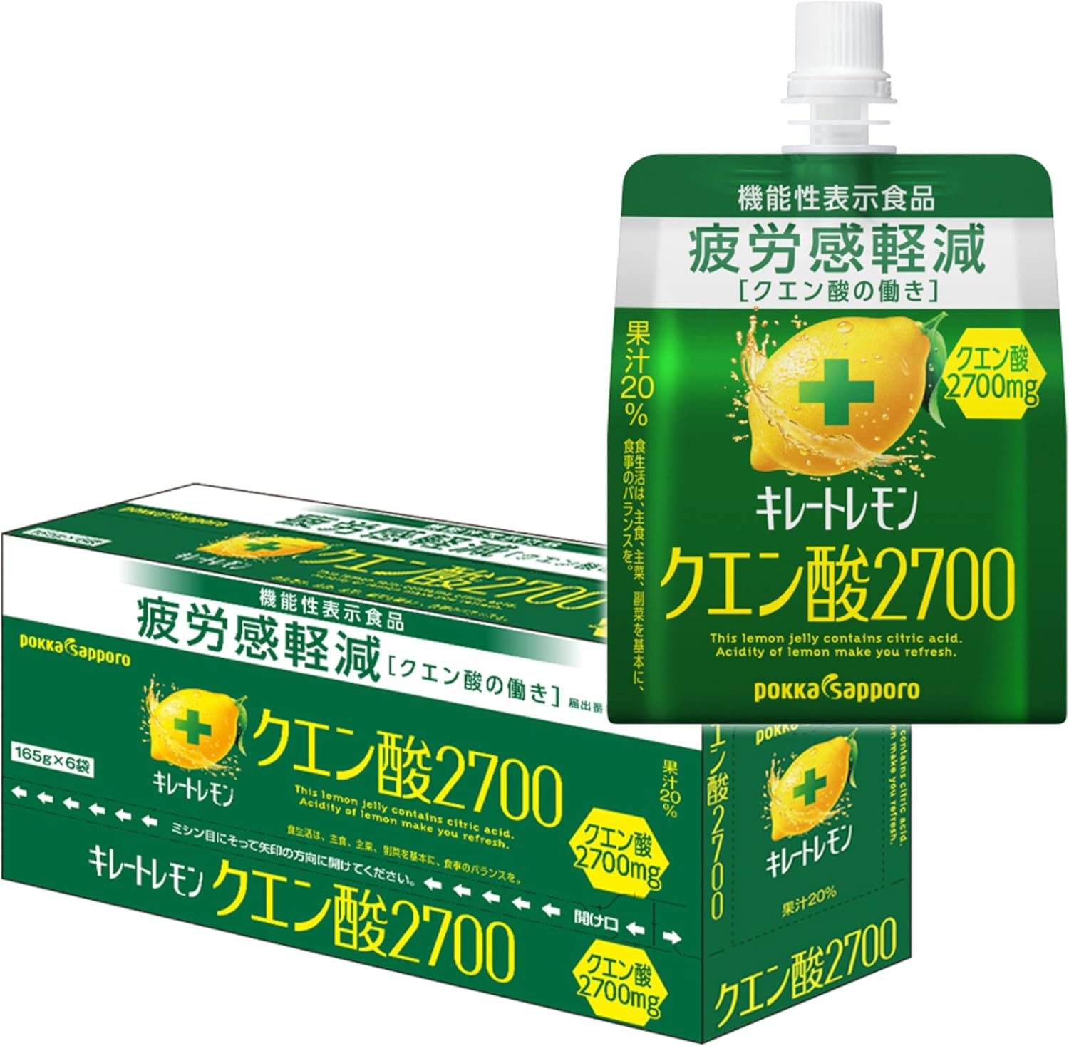 キレートレモンクエン酸2700瓶ゼリーパウチ　6本セット　※11/19頃より順次発送