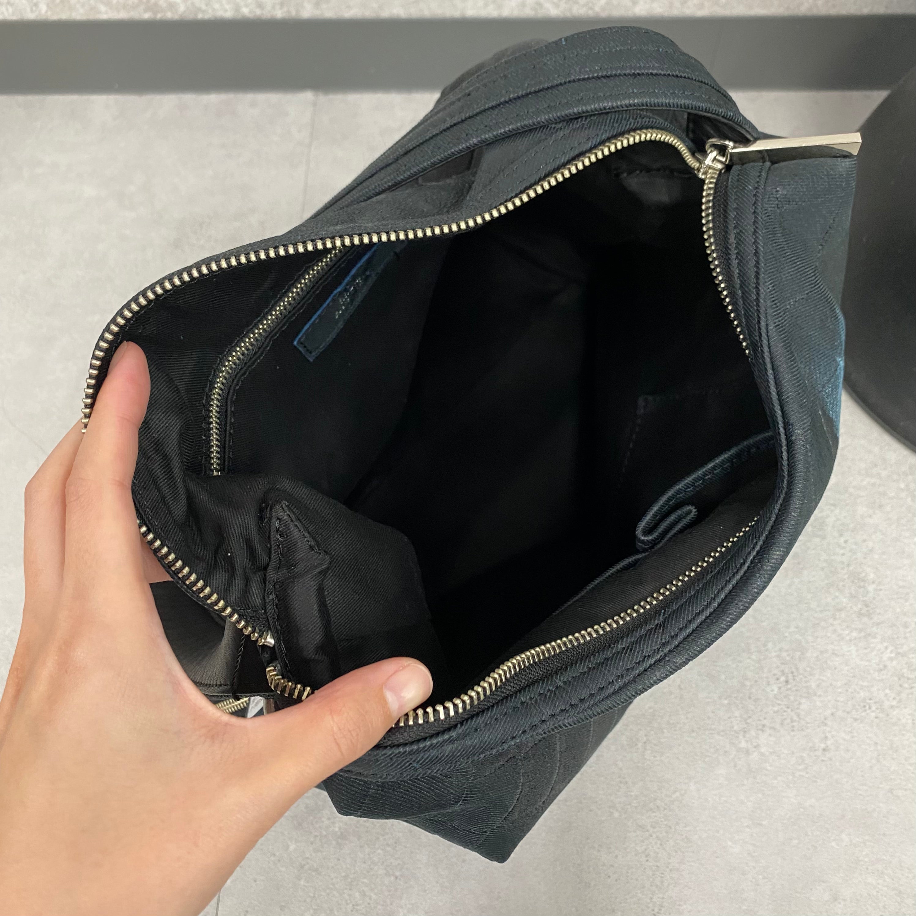 【MUL095-PK】ドロップ2way M デニムレザーキルティング型押し ピンクライン　※10/29〜11/2より順次配送
