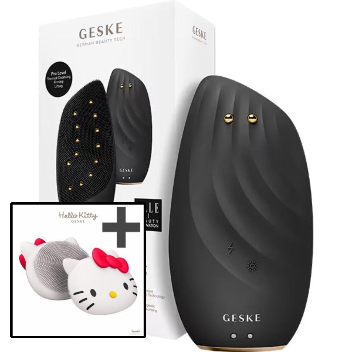 【ハローキティ フェイシャルブラシセット🎀】【GESKE】ソニックサーモ フェイシャルブラシ & フェイスリフター　※ 3/26〜4/1頃より順次発送予定