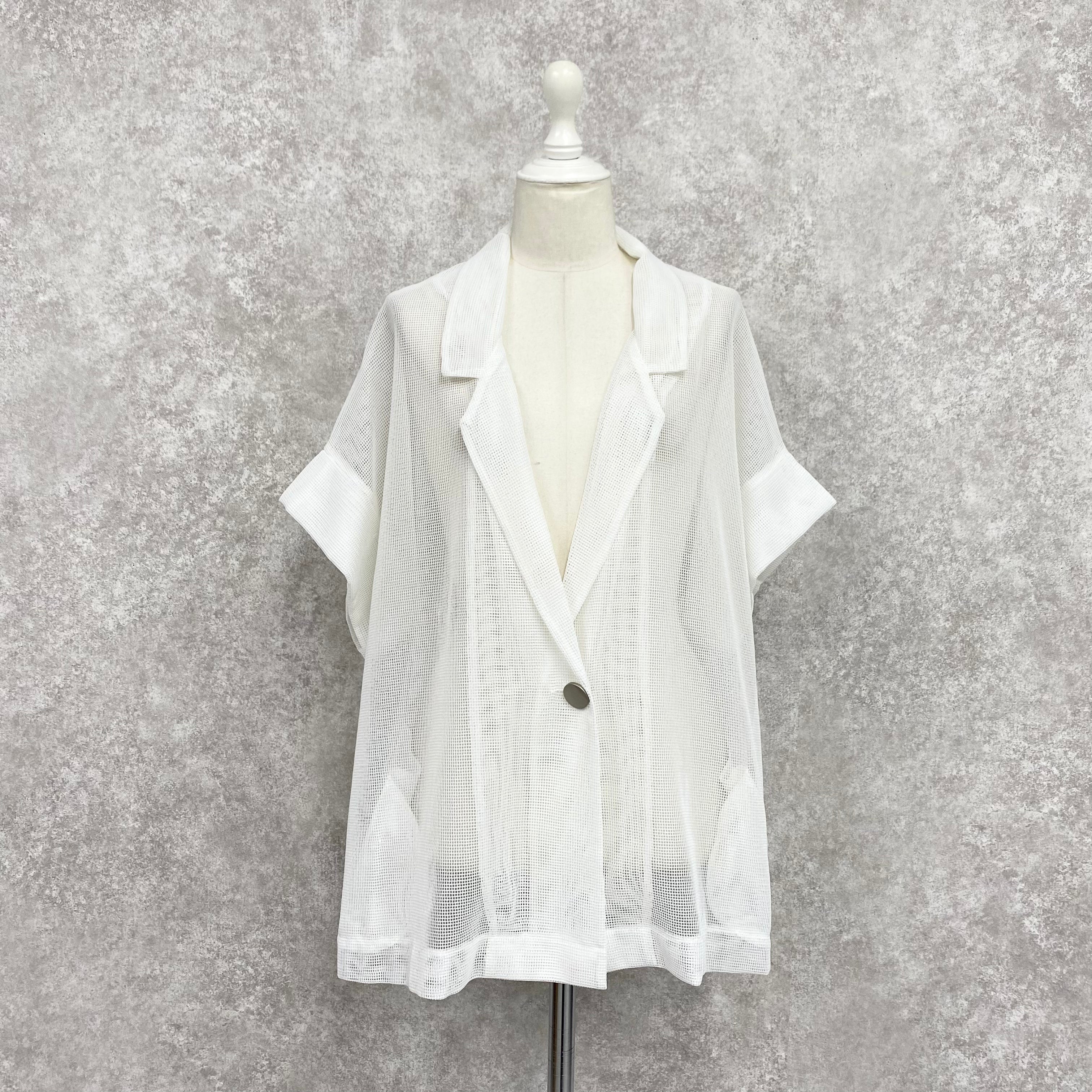 【ASYMM】AIR Mesh Jacket -white-　※7/16-22より順次発送予定