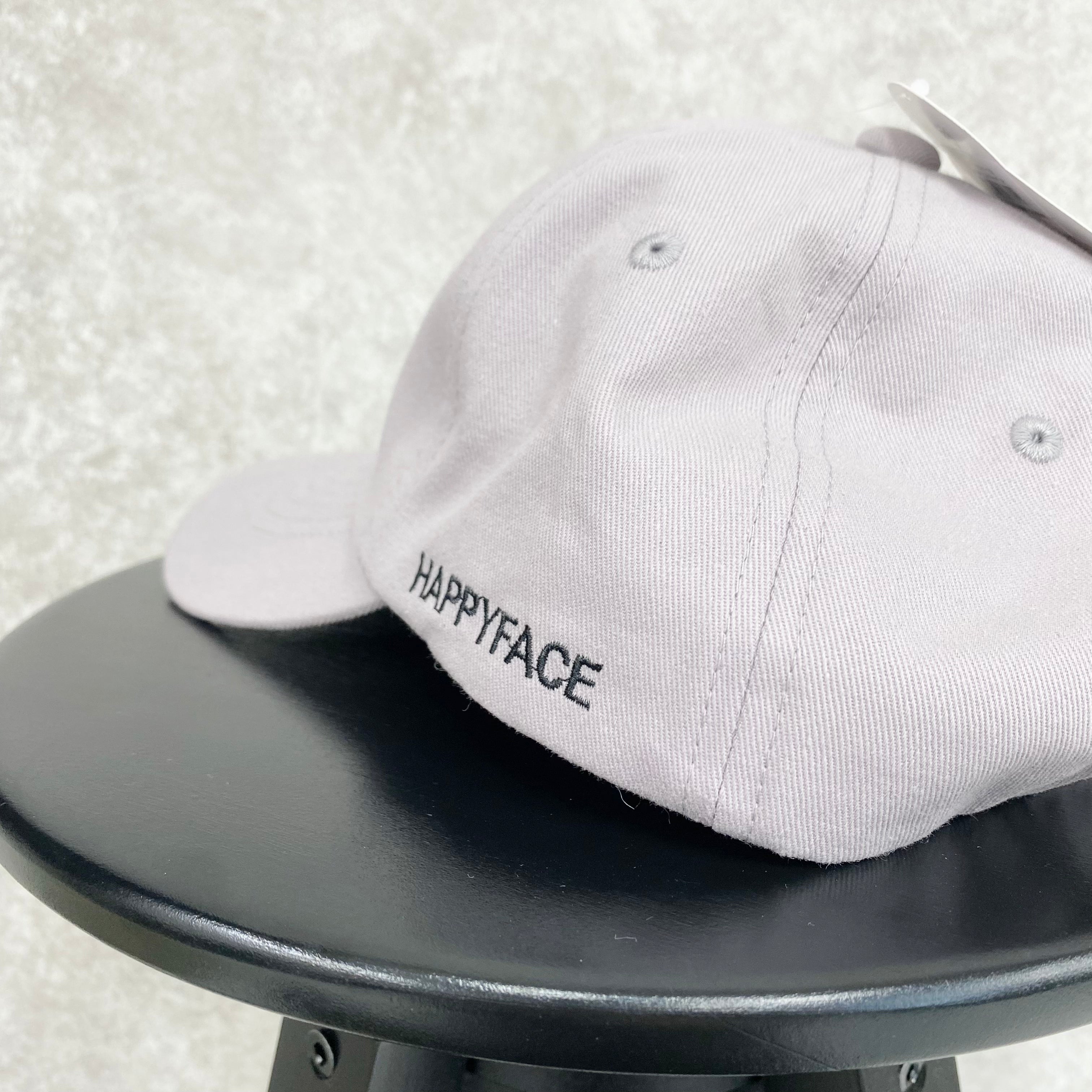 【HAPPYFACE】刺繍ポイントキャップ グレー　※3/19~3/25迄に順次配送予定
