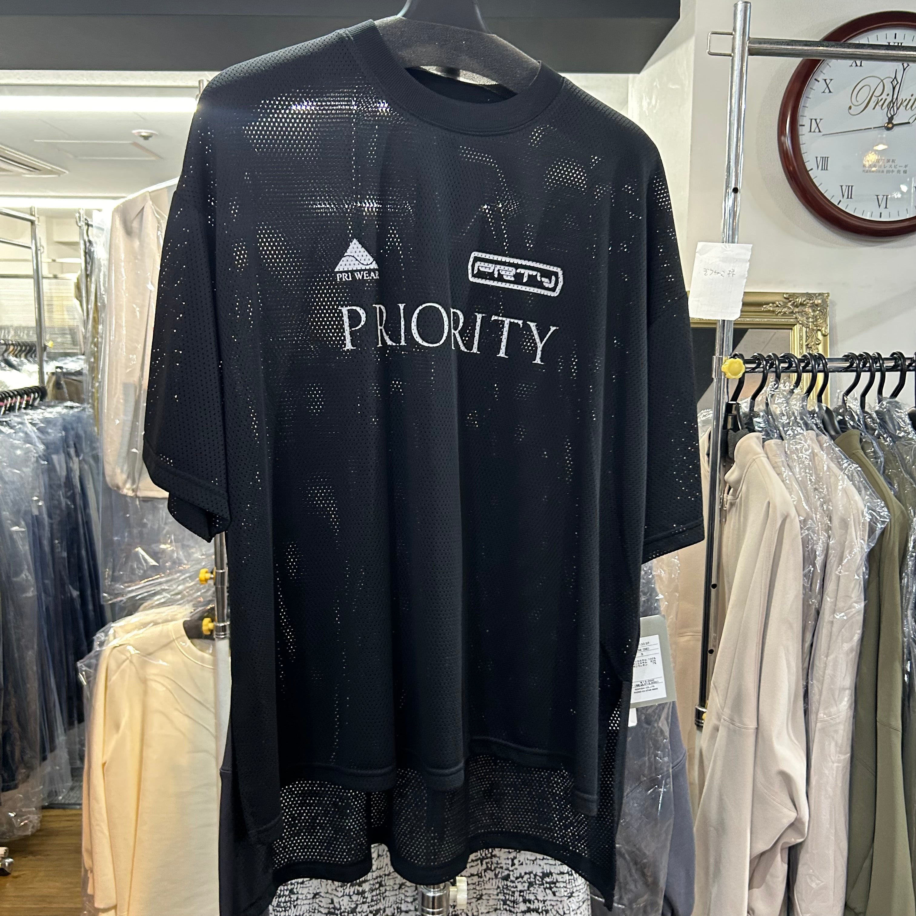 【PRIORITY】メッシュトップス　ブラック　11 ※9/3-9頃〜順次配送予定