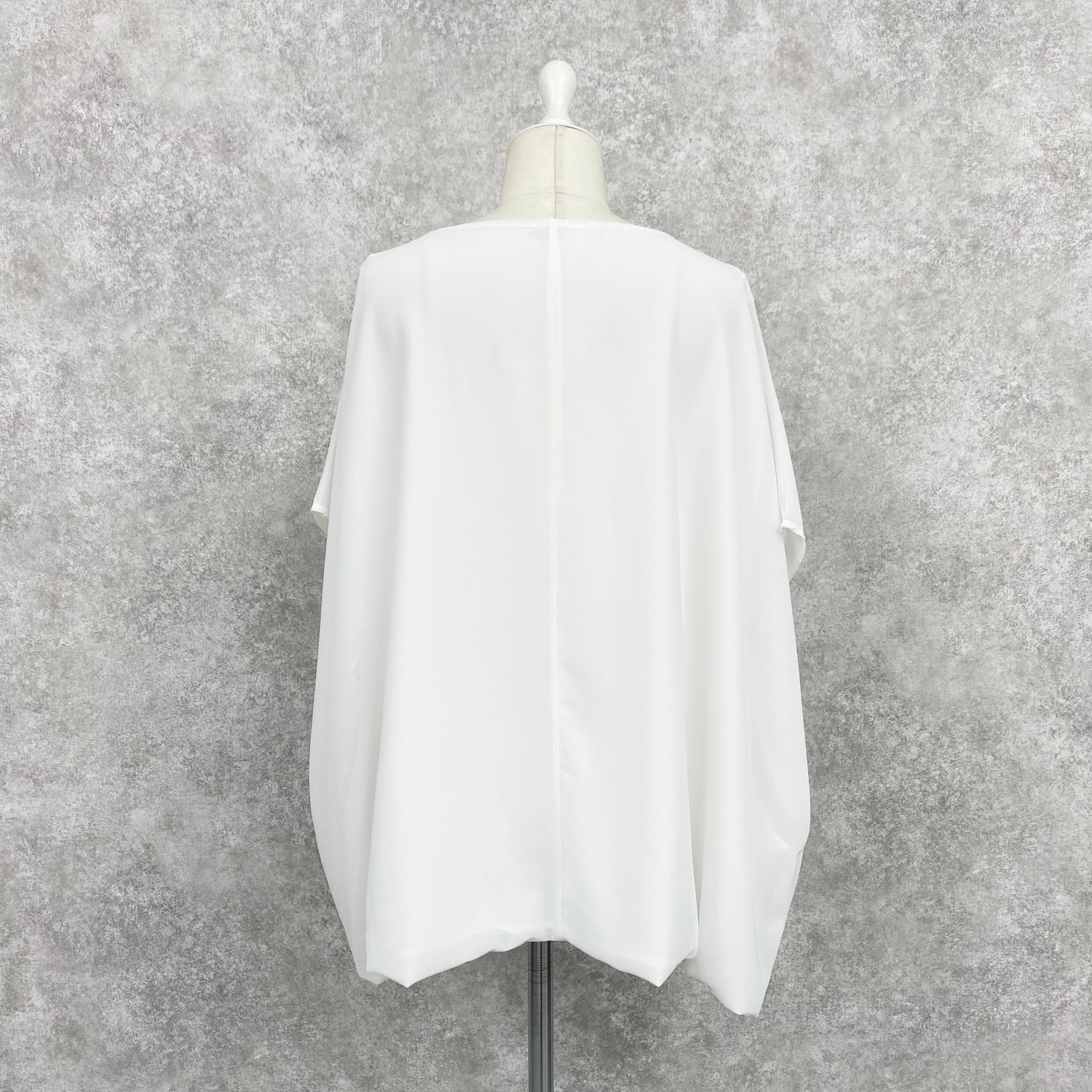 【ASYMM】MISTY CHIFFON BLOUSE -white-　※7/28〜8/1迄に順次発送