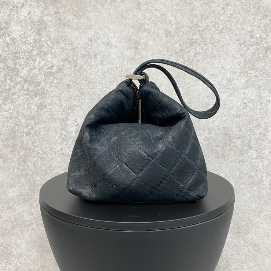 【MUL094-WH】ドロップ2way S オイルレザーキルティング(ブラック) ホワイトライン　※10/29〜11/2より弊社事務所から順次発送