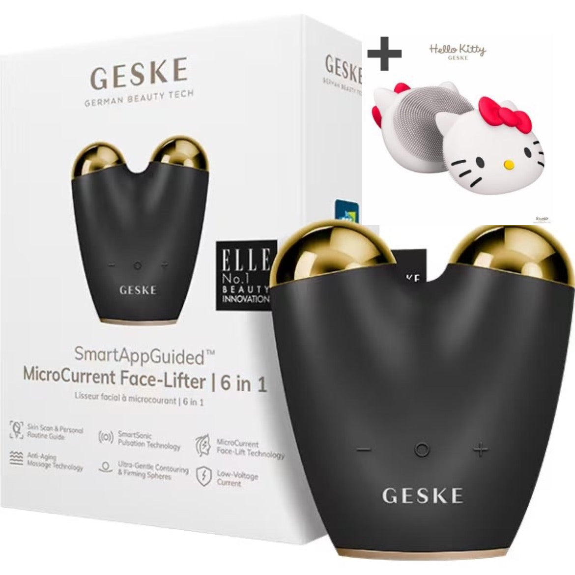 【ハローキティ フェイシャルブラシセット🎀】【GESKE】マイクロカレント フェイスリフター　※9/10〜16より順次発送