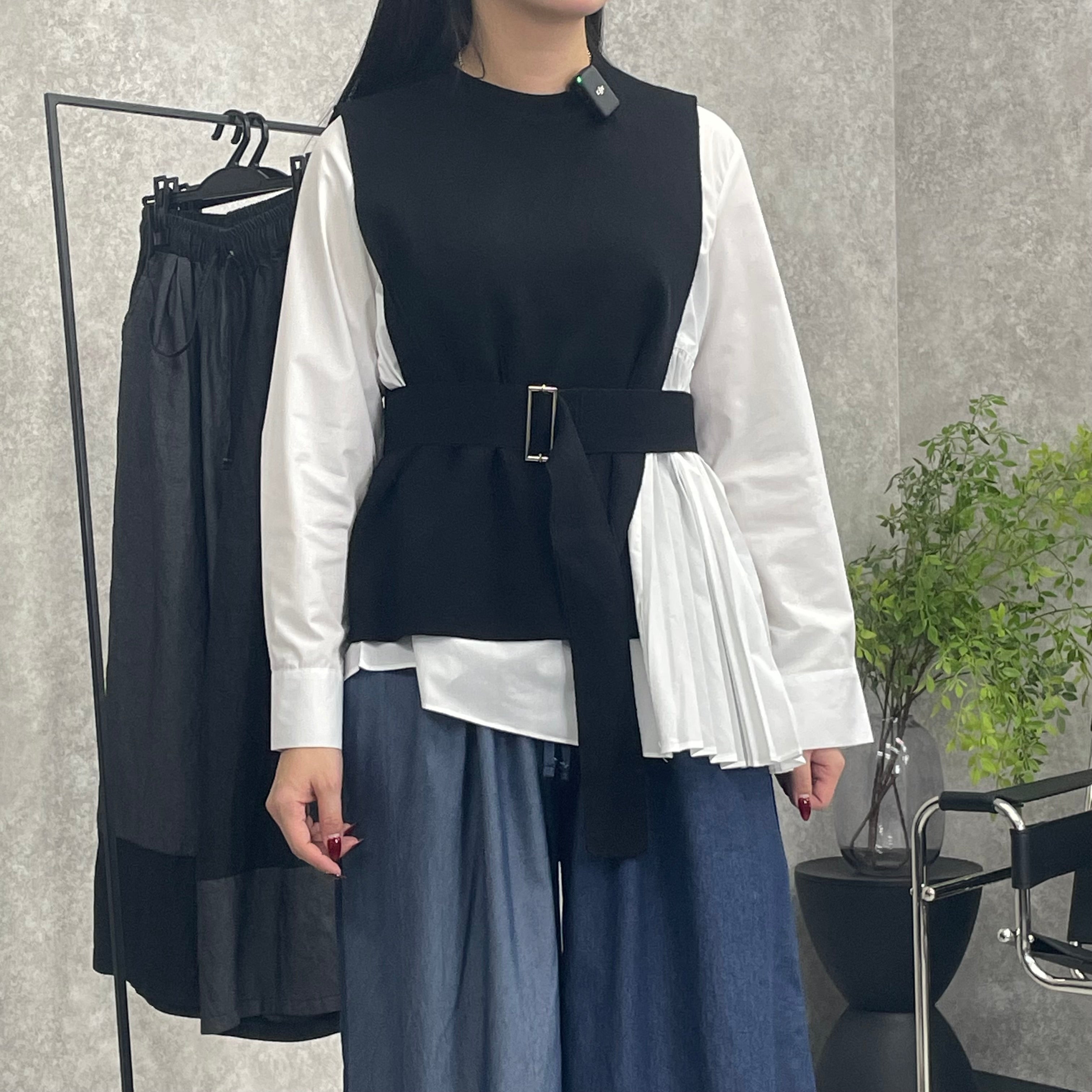 【予約】アンサンブルトップス -ブラック-　※2月上旬頃より順次発送予定