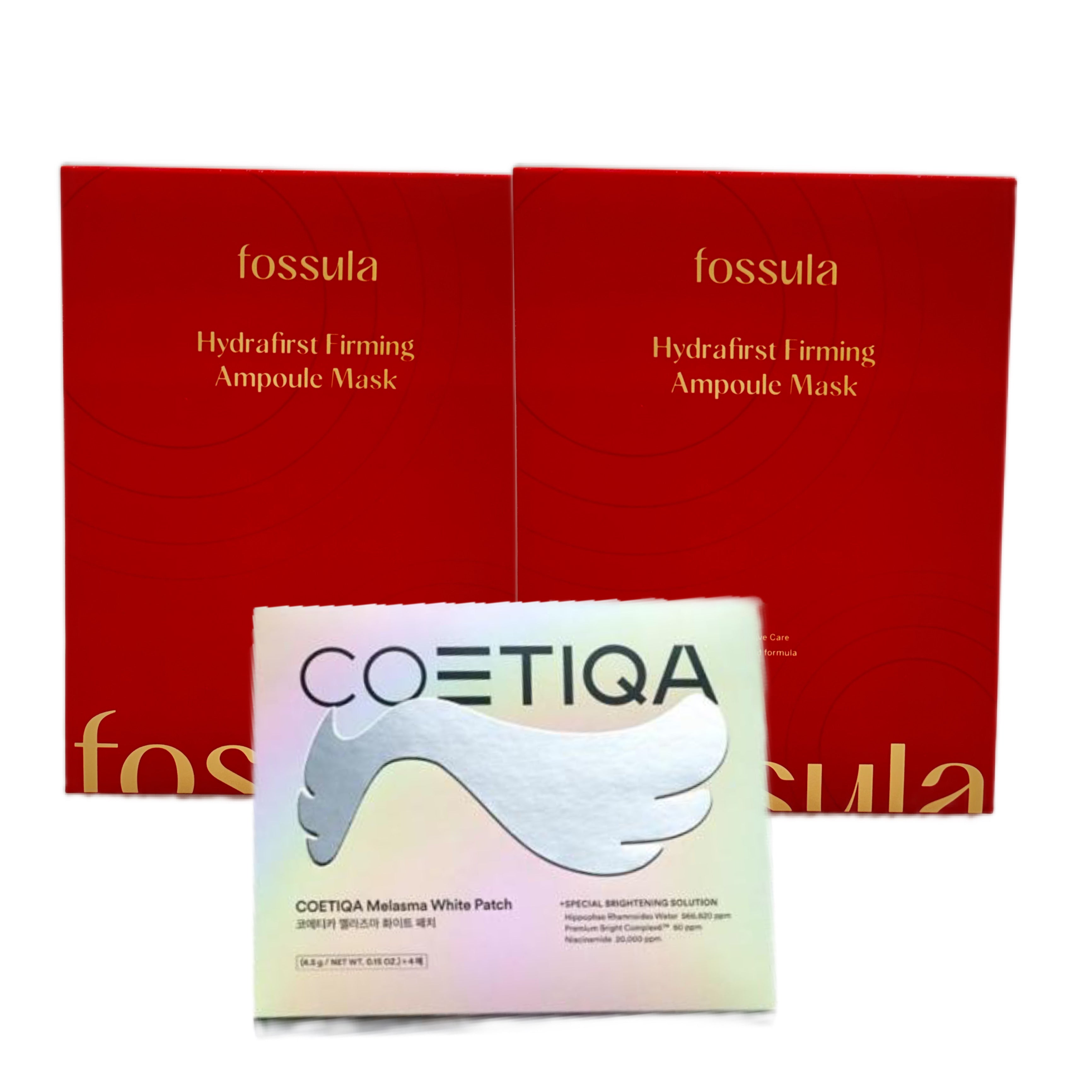 【fossula】ハイドラファースト ファーミングアンプルマスク 25g × 5ea +メラズマホワイトパッチ4枚　※7/8-15頃より配送予定