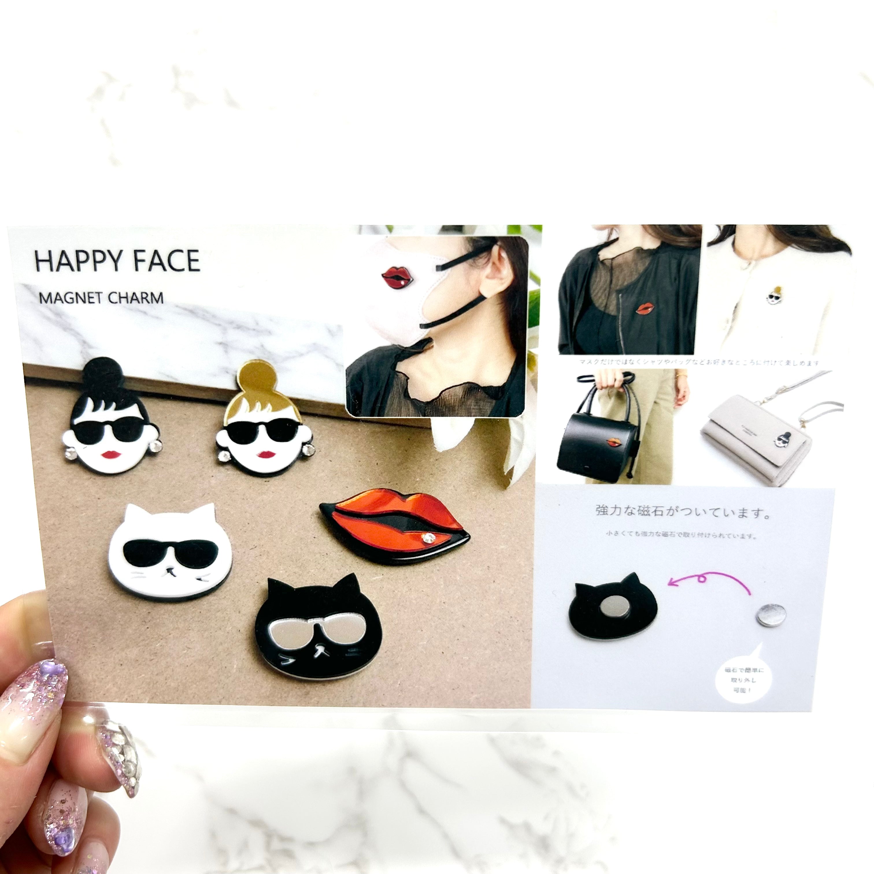 【HAPPYFACE】NEWカメリアマグチャーム ブラック　※7/30〜8/5迄に順次発送予定