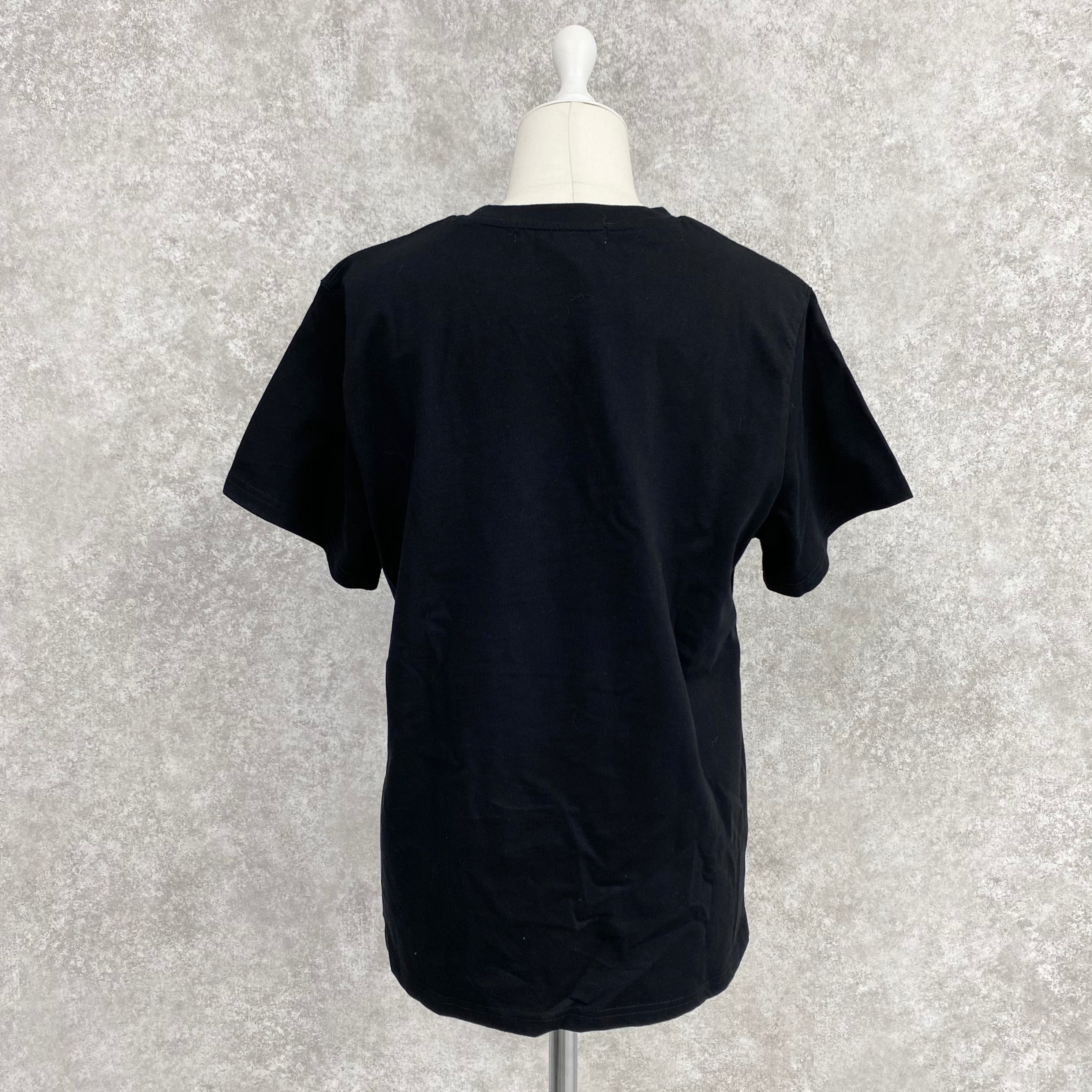 【HAPPYFACE】EMMA 全身ビーズ付きプリントＴシャツ ブラック　※10/22〜28より順次配送