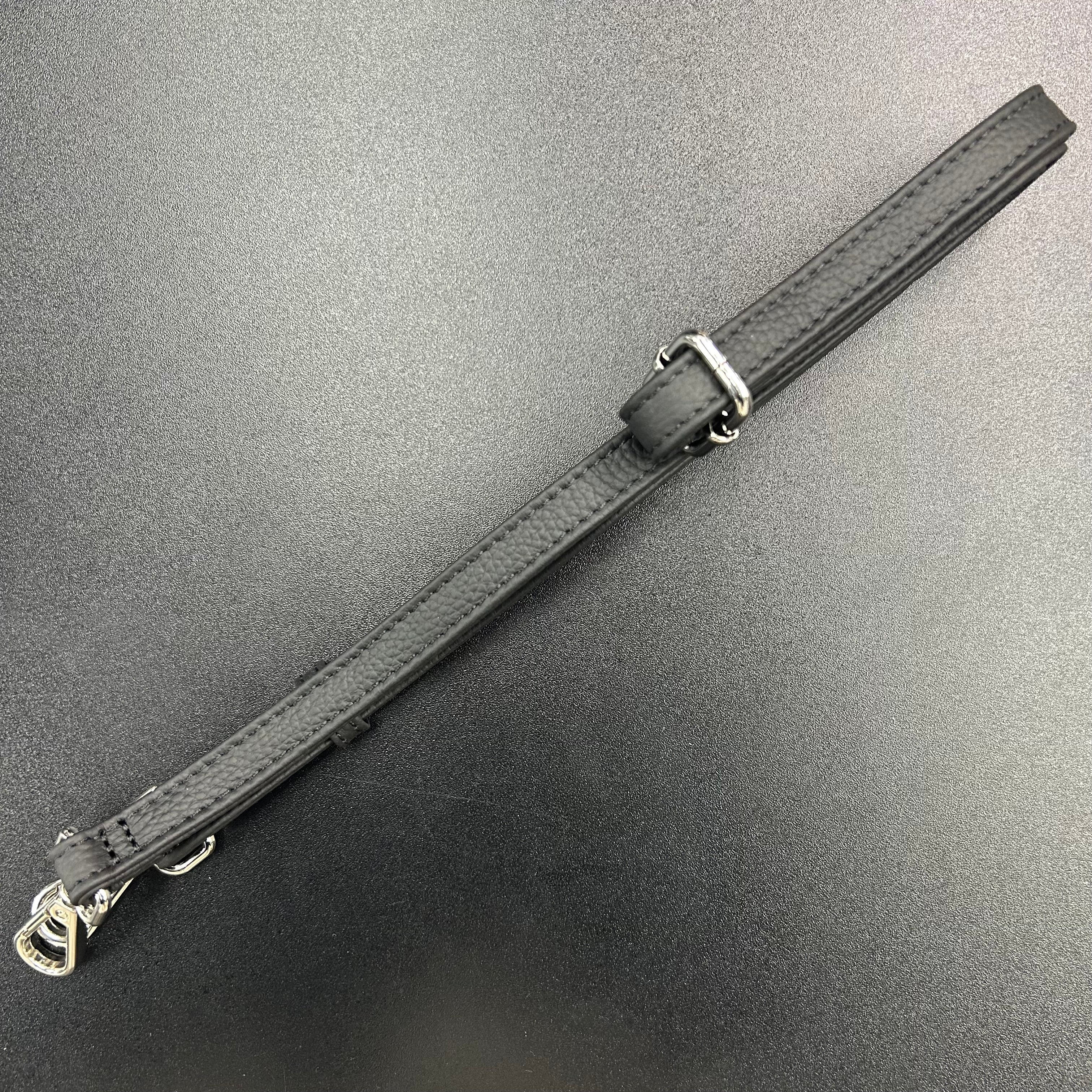 【本牛革】レザー ショルダーバッグ ビット金具 -ブラック-　※3/12-18より順次発送予定