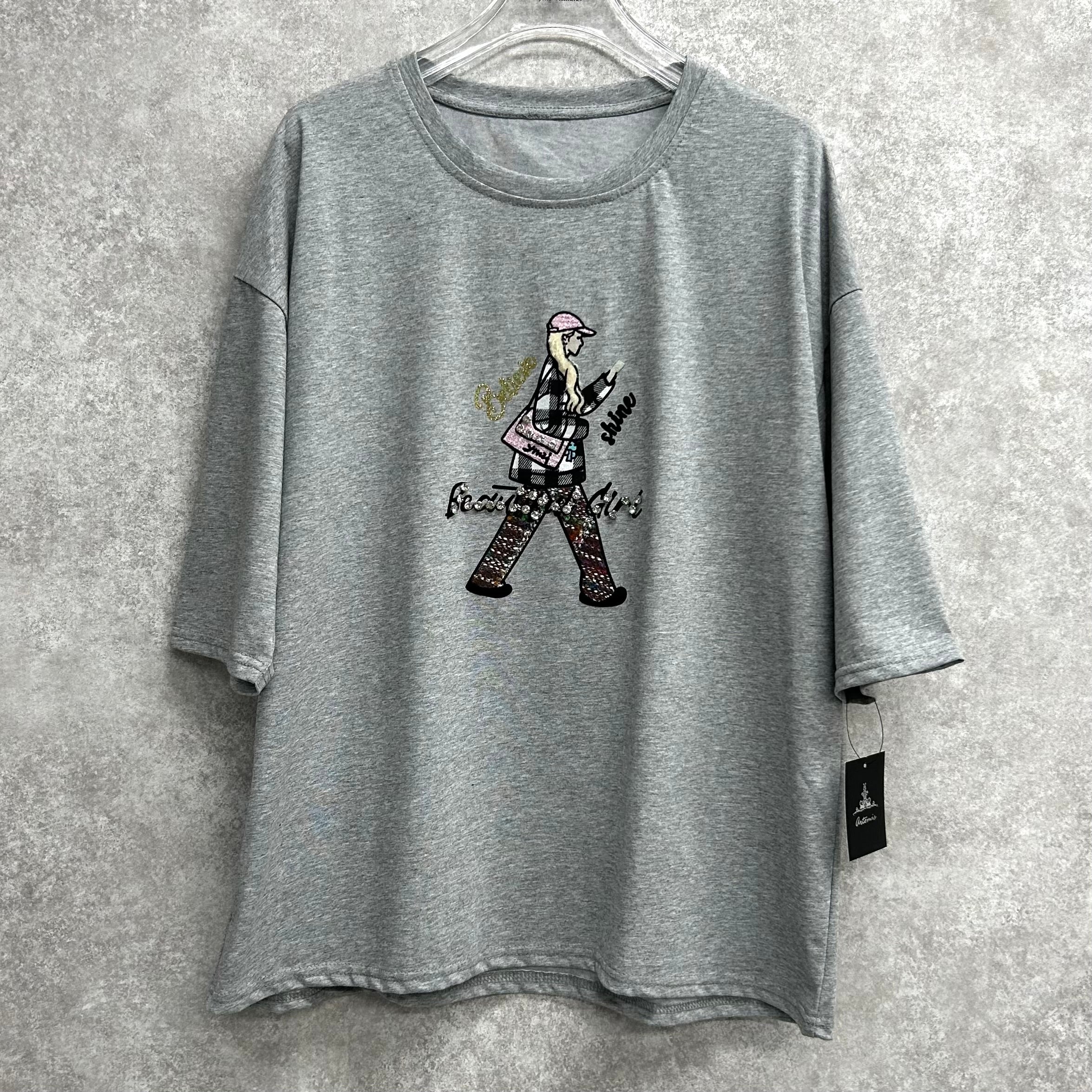 シティーガールTシャツ　-グレー-　※3/5〜11頃より順次発送予定