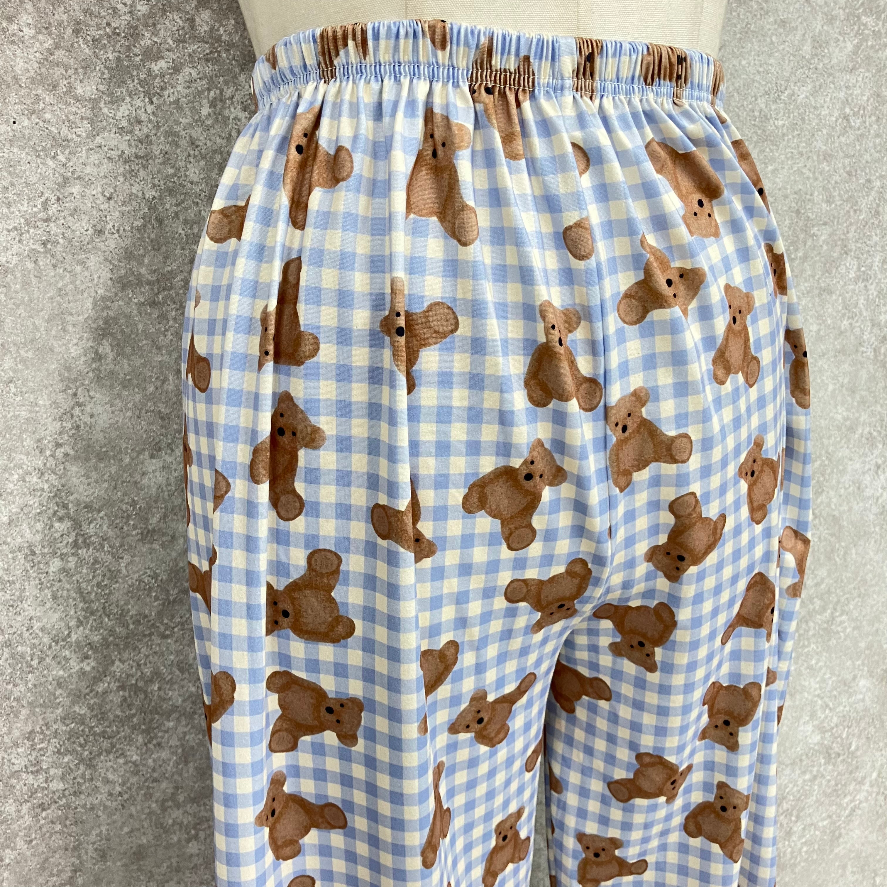 ゆったりルームパンツ　-クマ×チェック-　※7/30〜8/5に順次発送予定