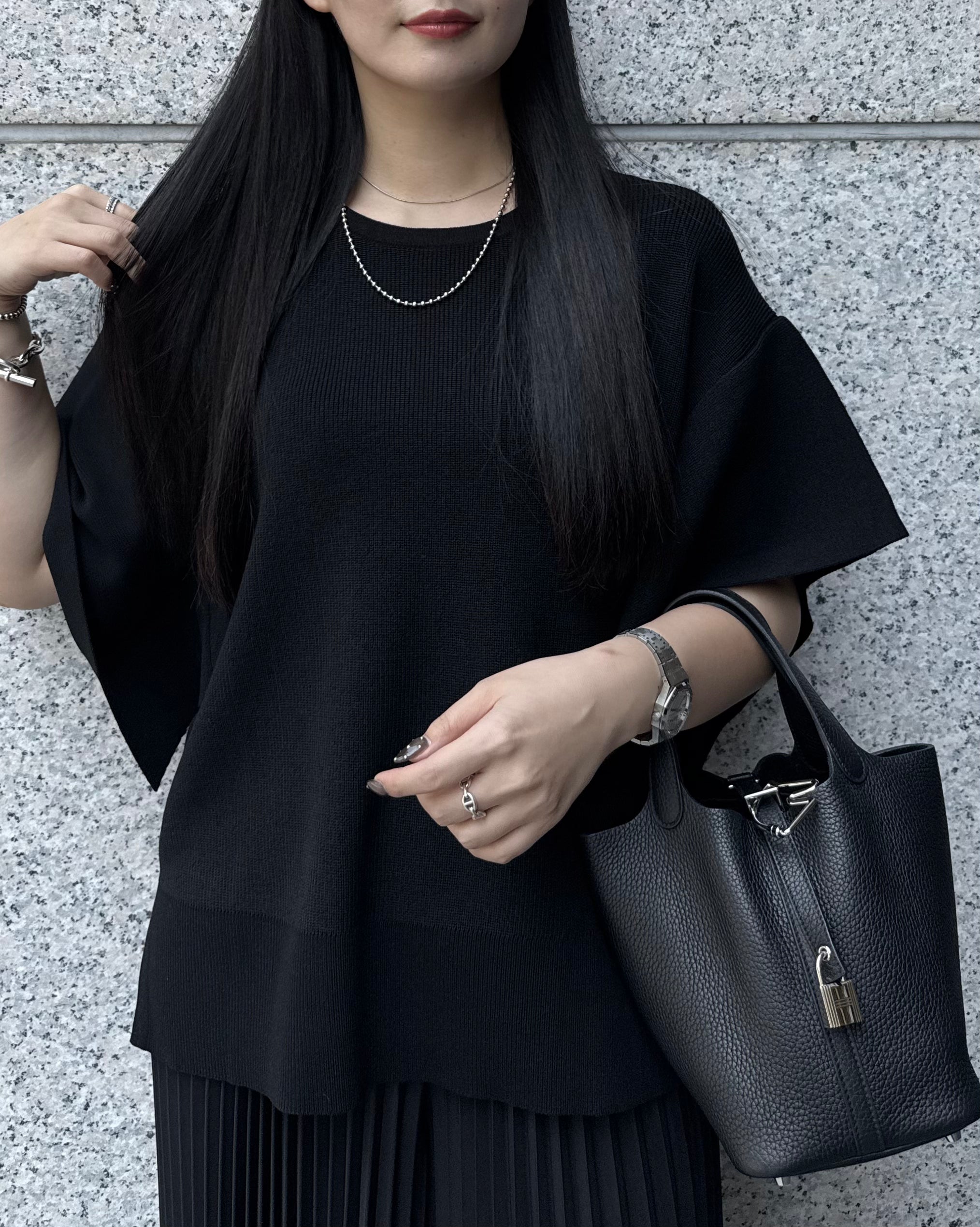 【ASYMM】Slow Knit -black-　※8/6-12迄に順次発送予定