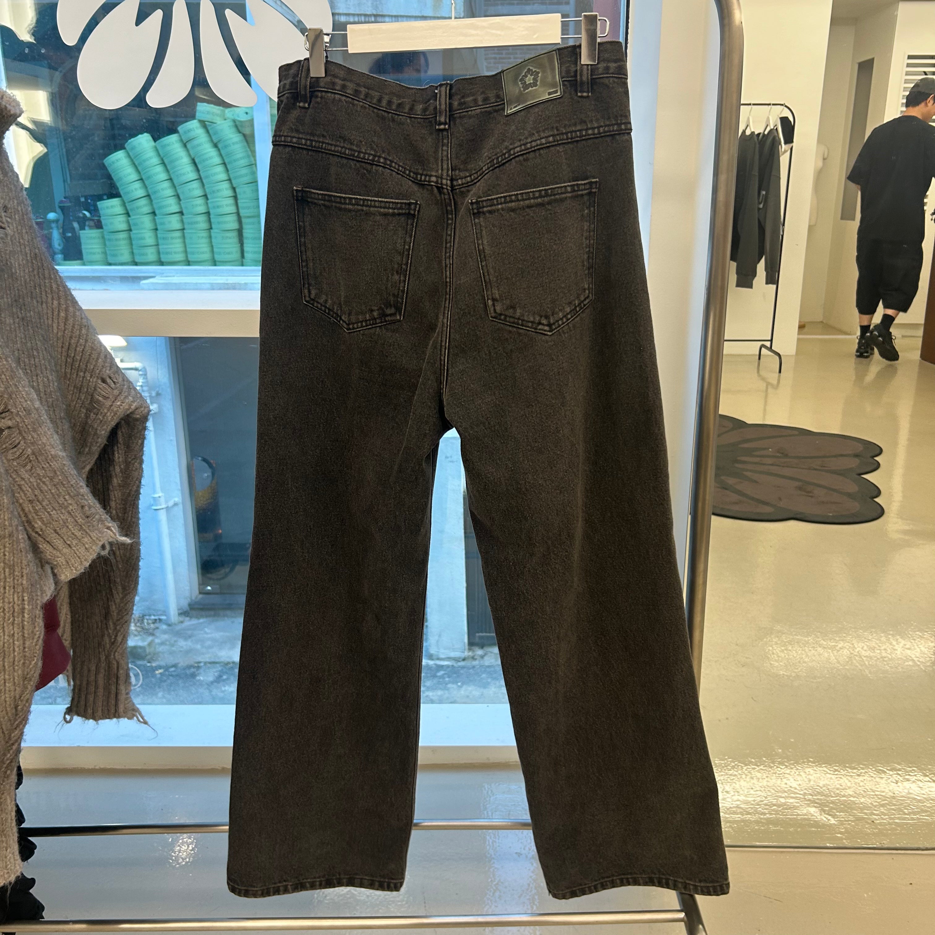 ※予約商品【ULKIN】MICKY Disney patch denim pants -black-　※12月頃より順次配送予定