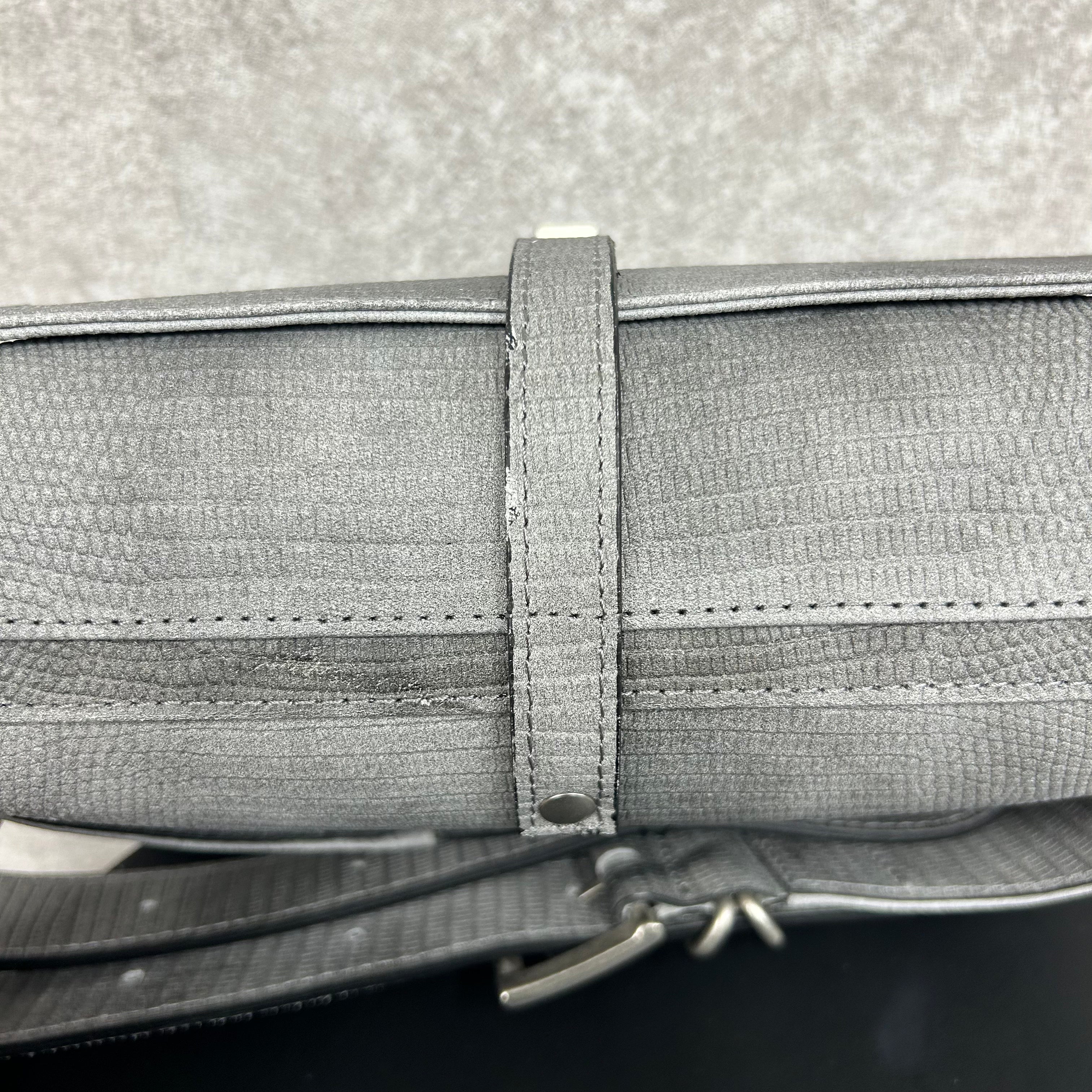 【MUL013】ボディバック　ホワイトヌバック汚し加工　リザード型押し　※2/10〜17頃より順次発送予定