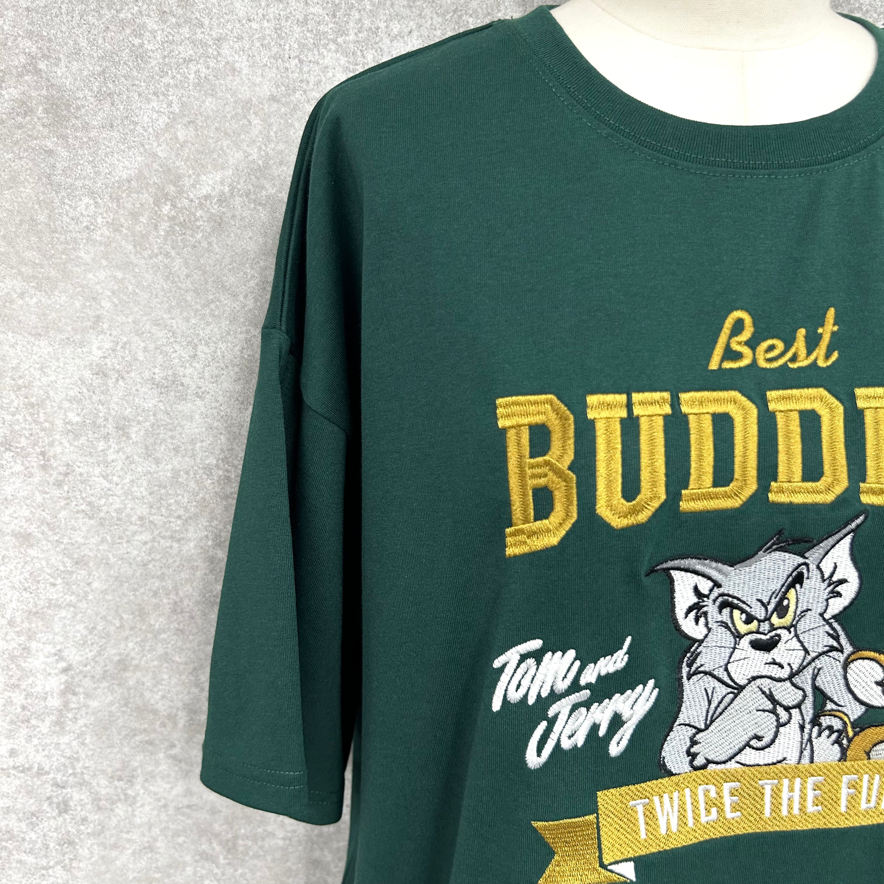 トム＆ジェリーBUDDIES Tシャツ Lサイズ -グリーン-　※10/15-21頃より順次配送予定