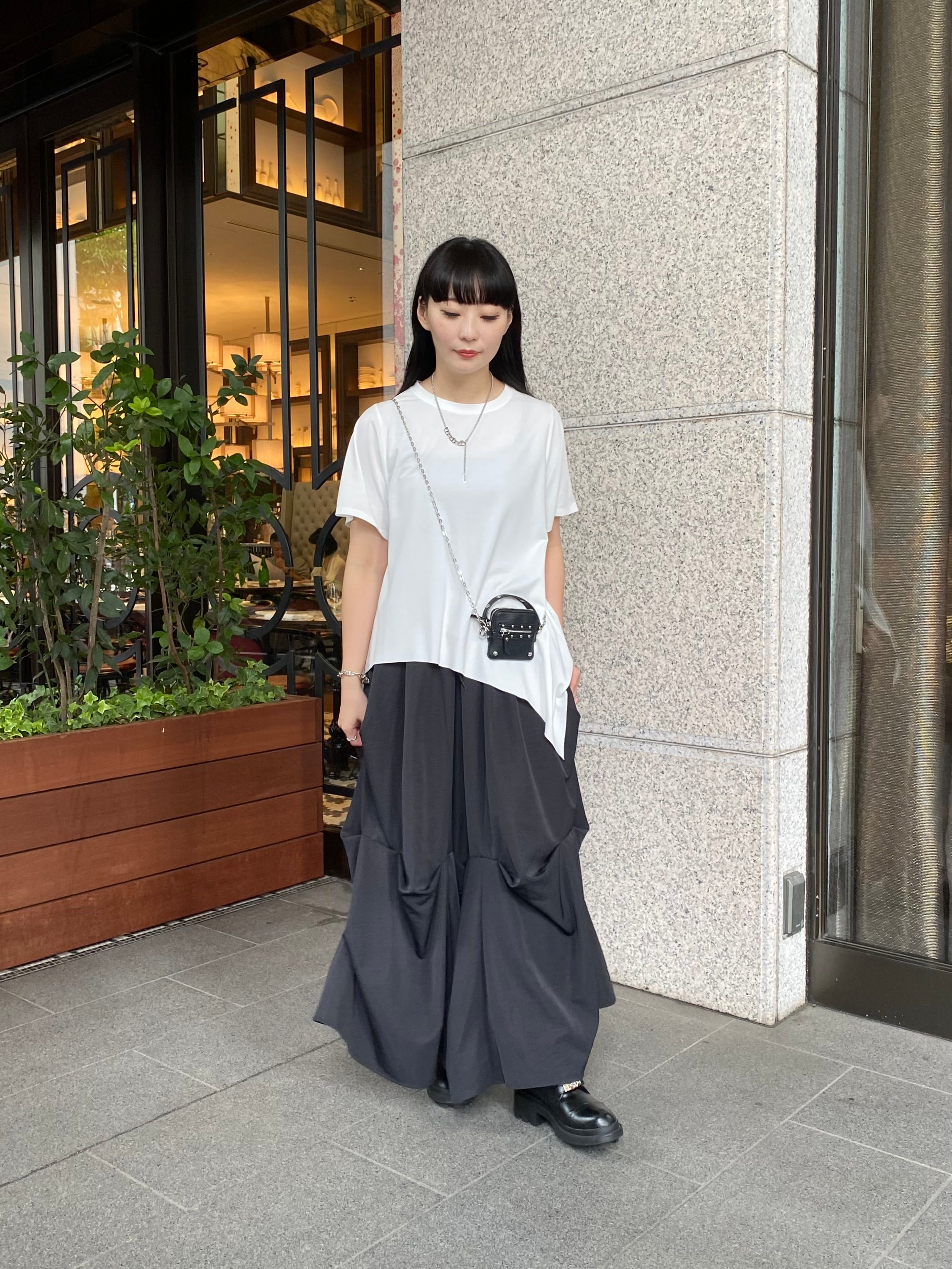 【ASYMM】RANDOM CUT TEE -white-　※1週間前後で配送予定