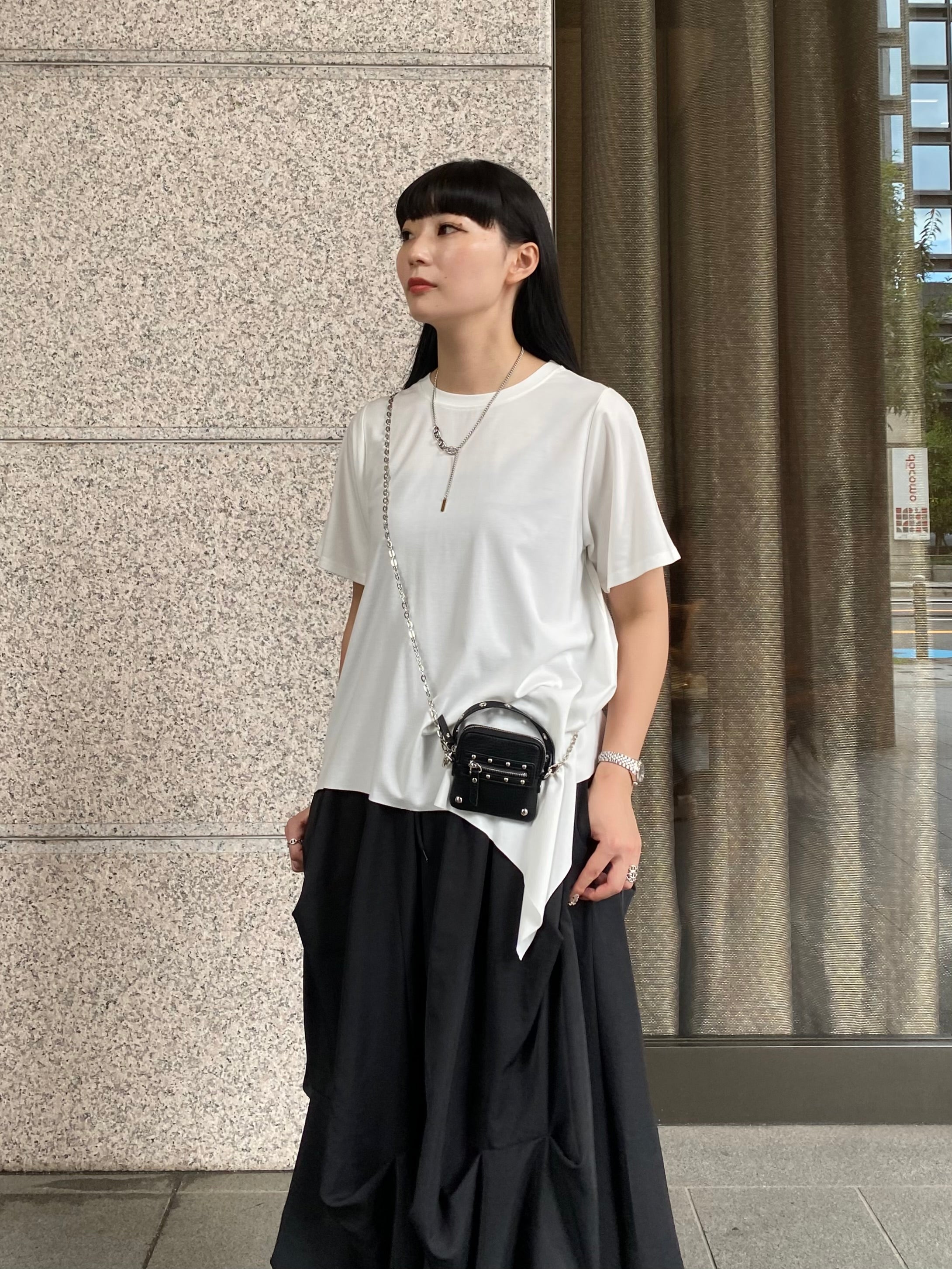 【ASYMM】RANDOM CUT TEE -white-　※1週間前後で配送予定