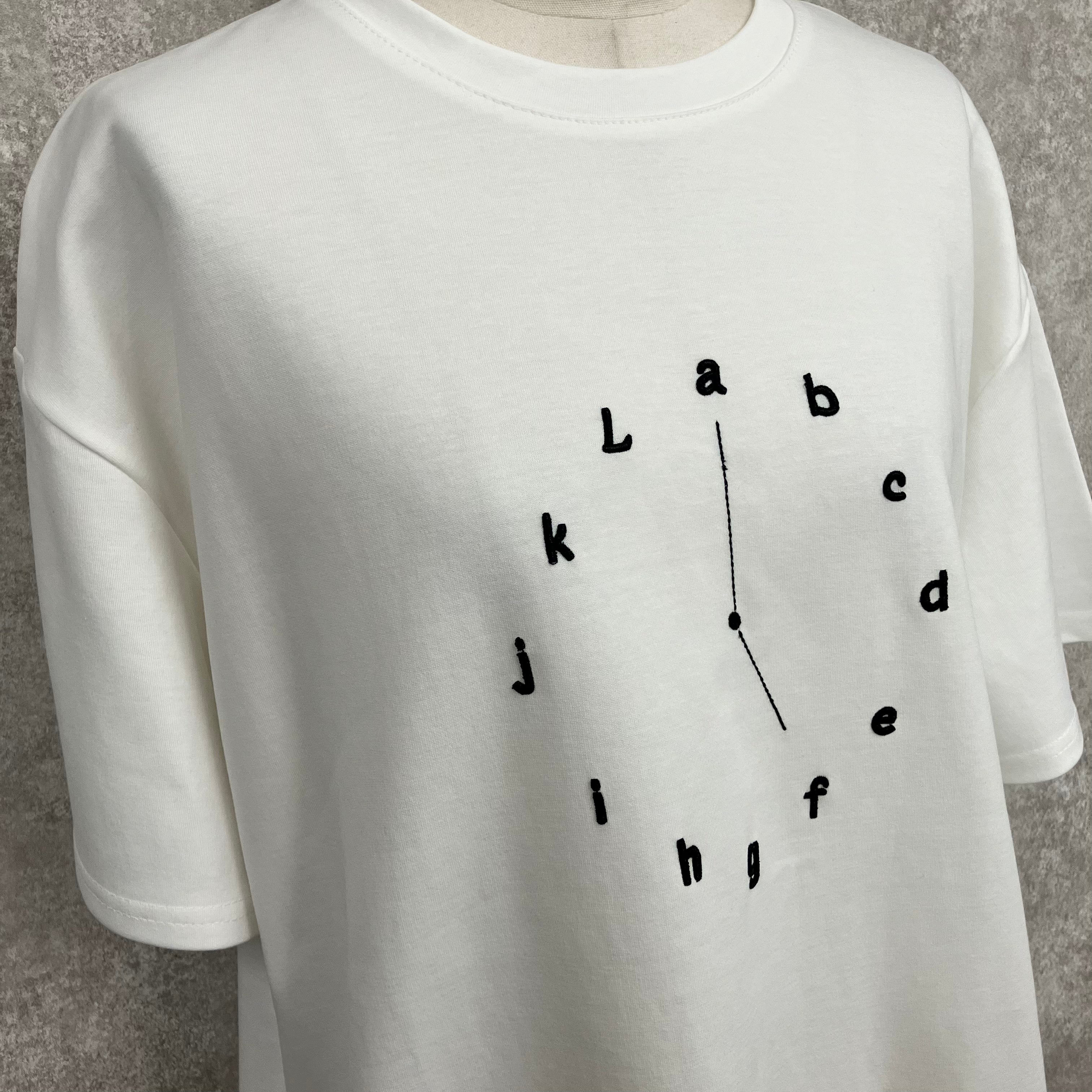 クロック風デザインTシャツ　-ホワイト-　※7/9〜15迄に順次発送予定