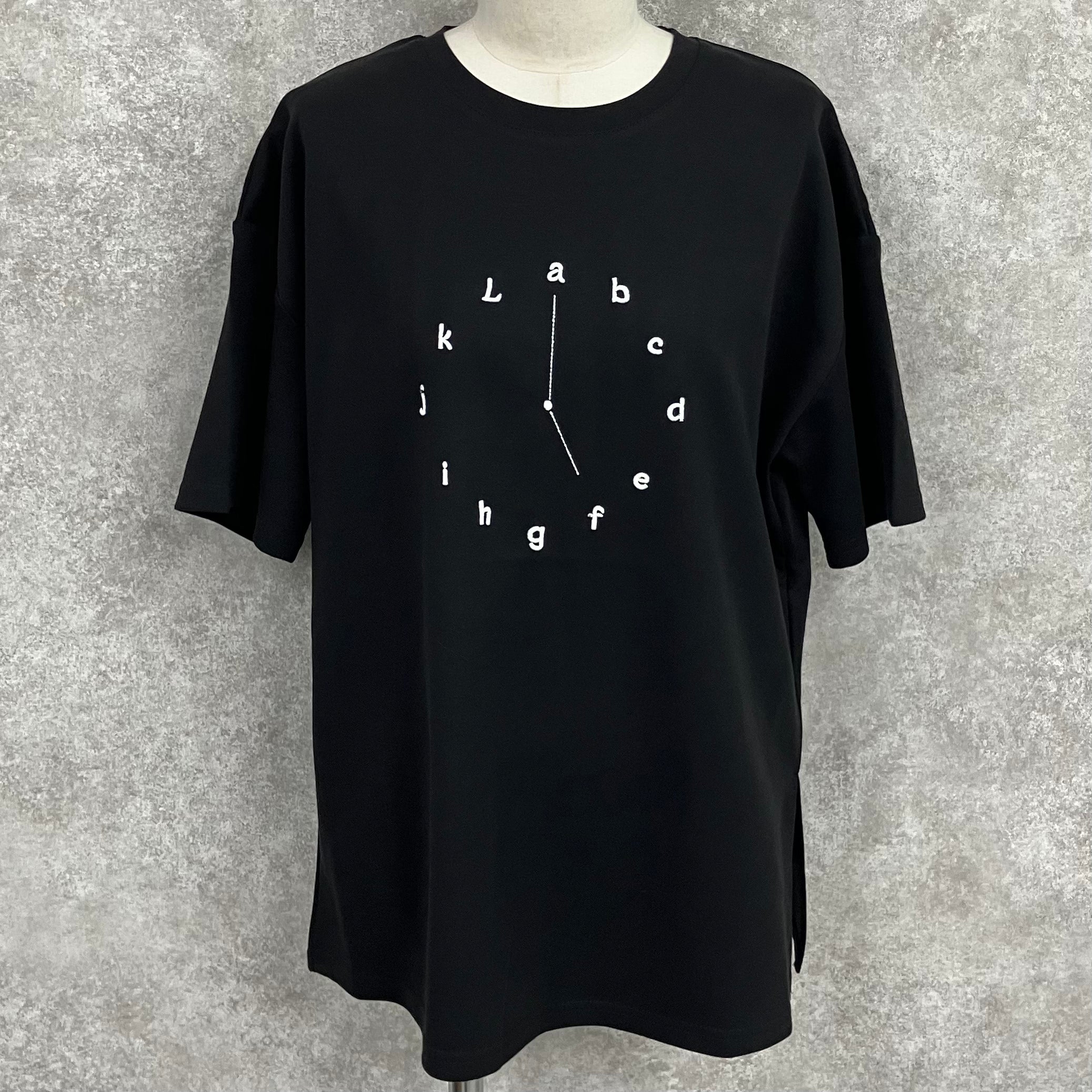 クロック風デザインTシャツ　-ブラック-　※7/9〜15迄に順次発送予定