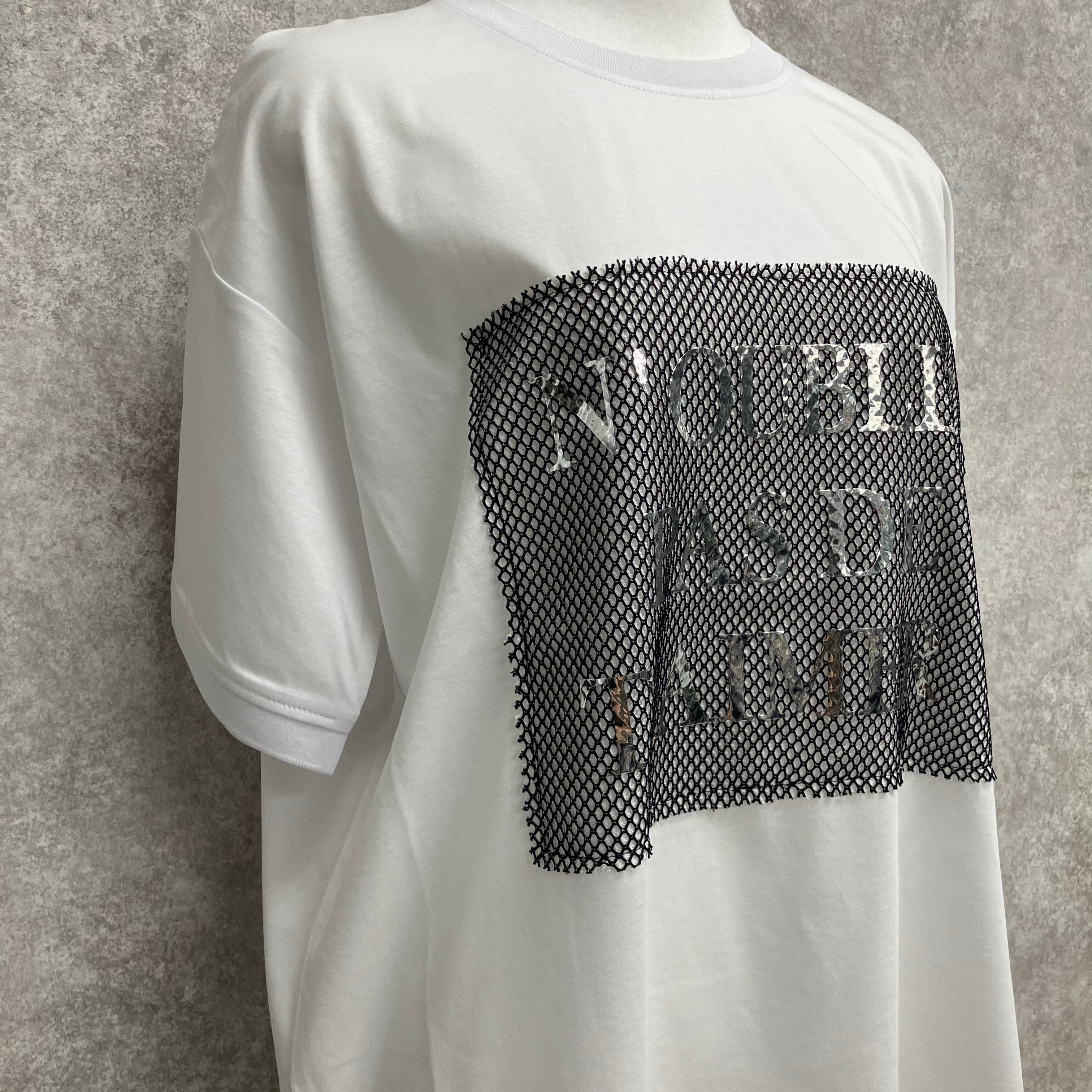 網目風ロゴTシャツ　-ホワイト-　※7/9~7/15迄に順次発送予定