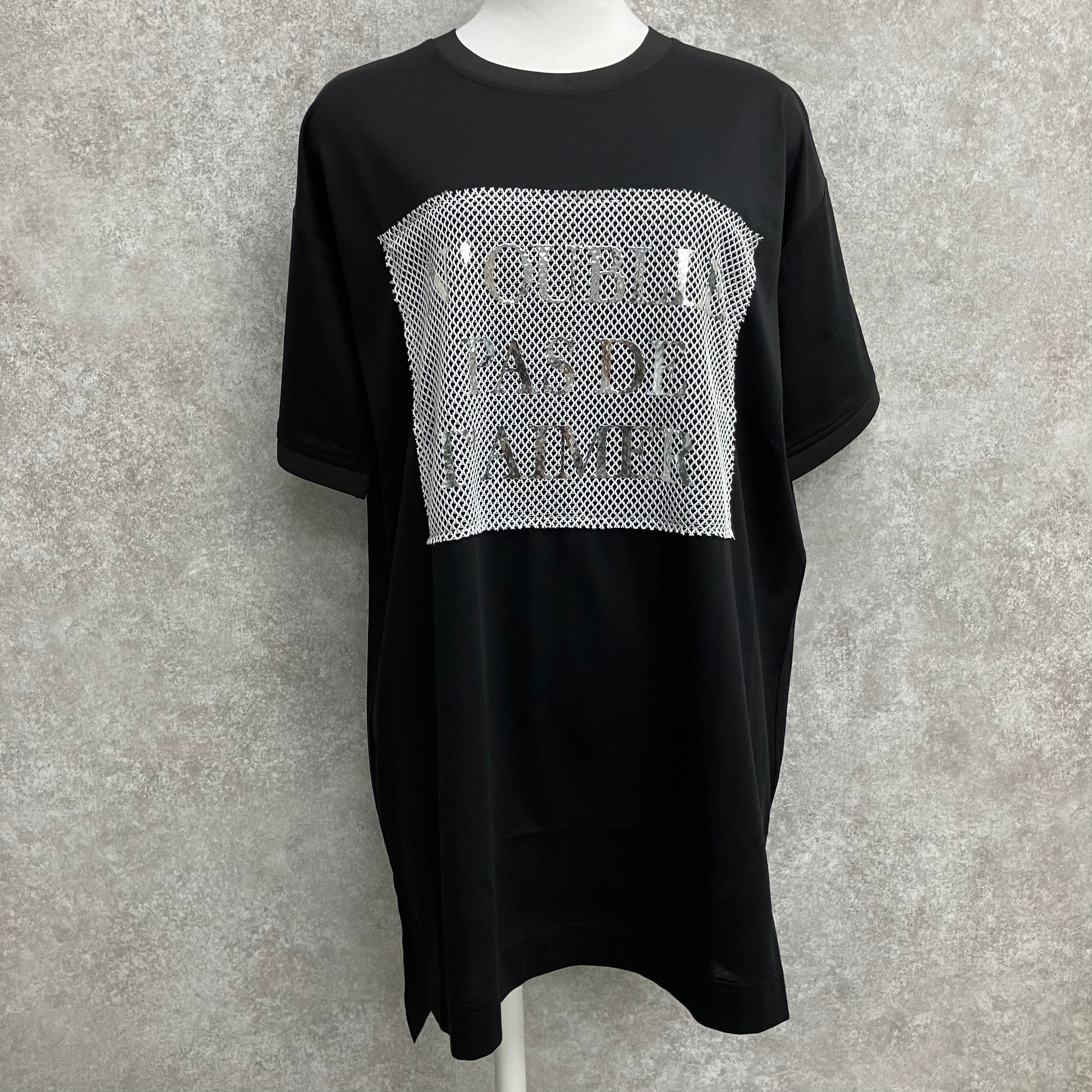 網目風ロゴTシャツ　-ブラック-　※7/9〜7/15迄に順次発送予定