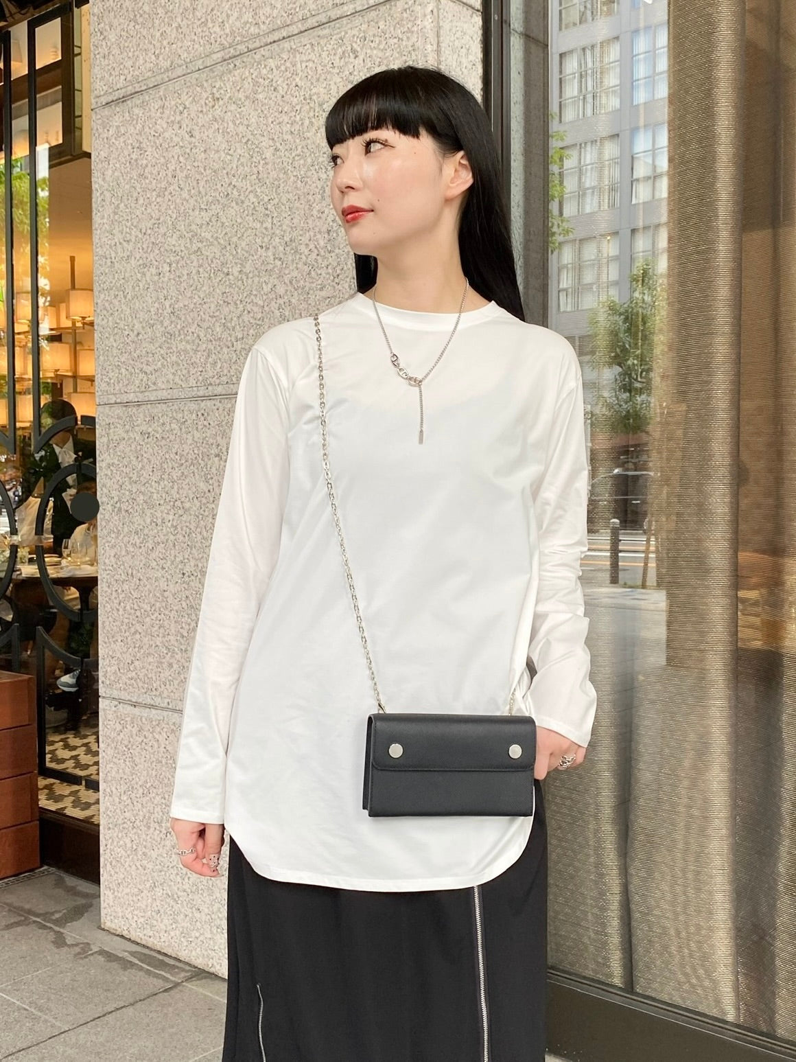 【ASYMM】LAYER MATE LONG SLEEVE -off white-　※1週間前後で配送予定