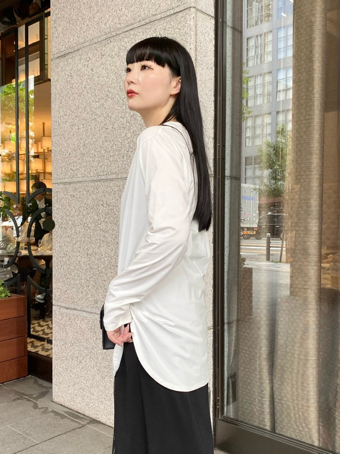 【ASYMM】LAYER MATE LONG SLEEVE -off white-　※1週間前後で配送予定