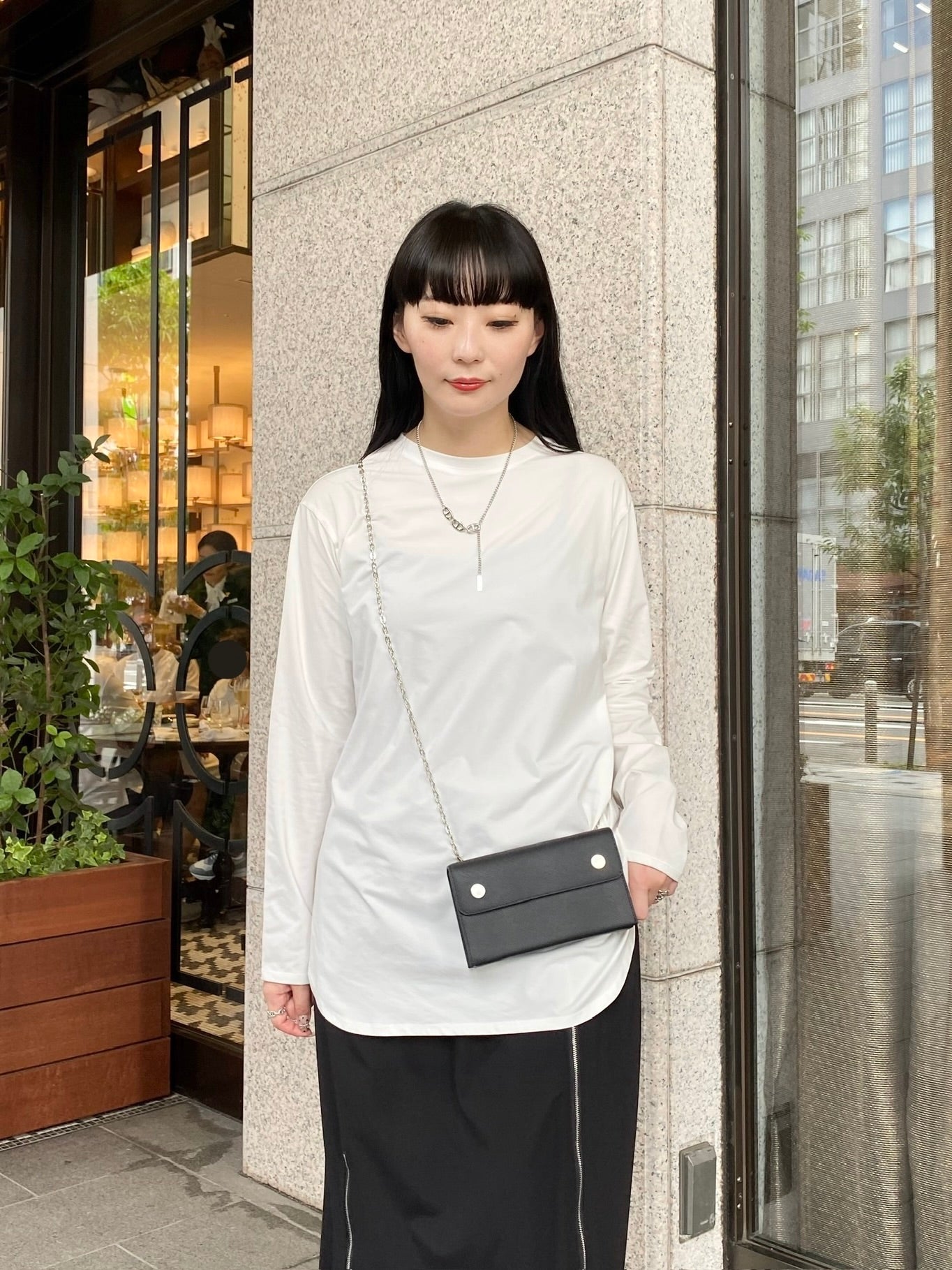 【ASYMM】LAYER MATE LONG SLEEVE -off white-　※1週間前後で配送予定