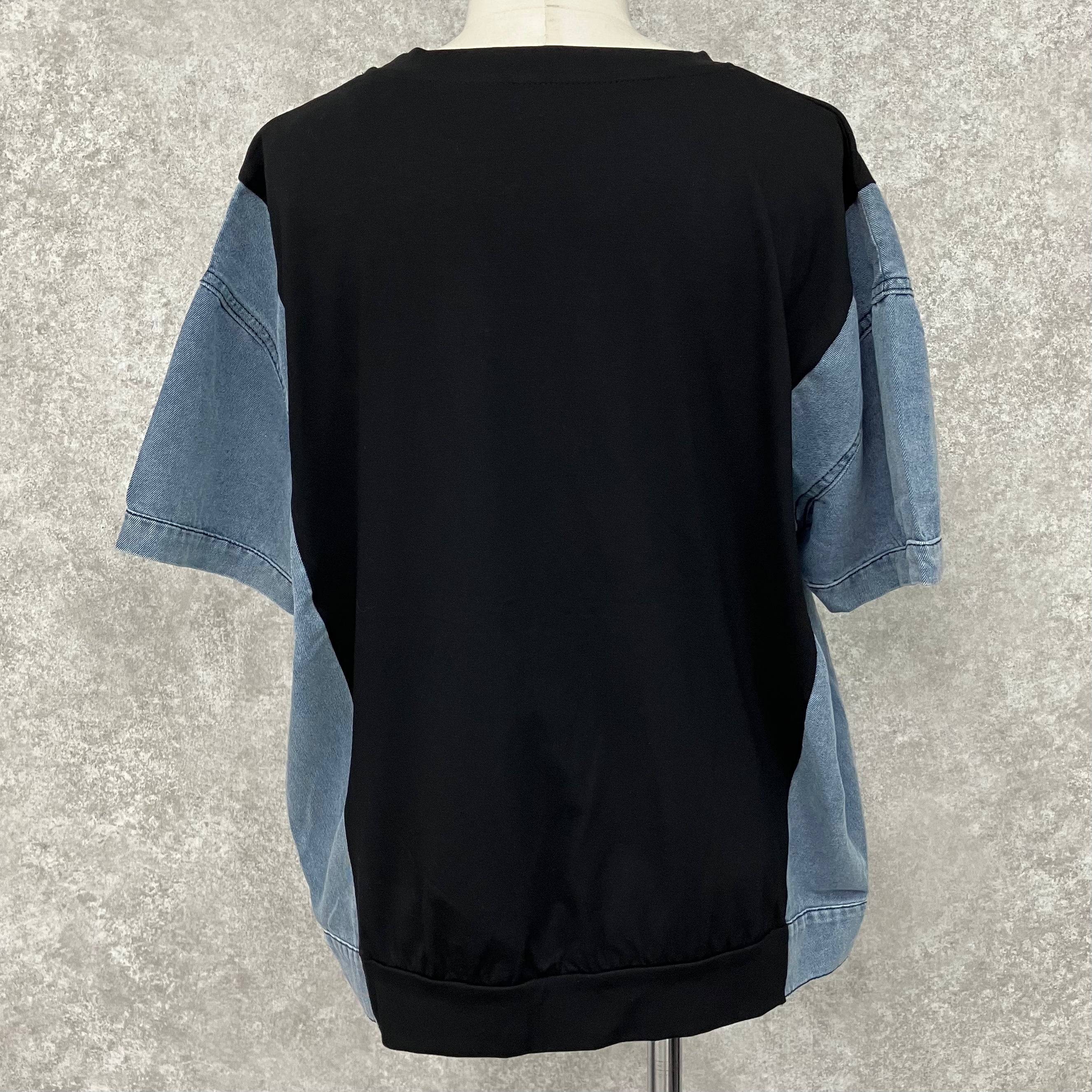 サイドデニムTシャツ　-ブラック-　※8/6〜8/12迄に順次発送予定
