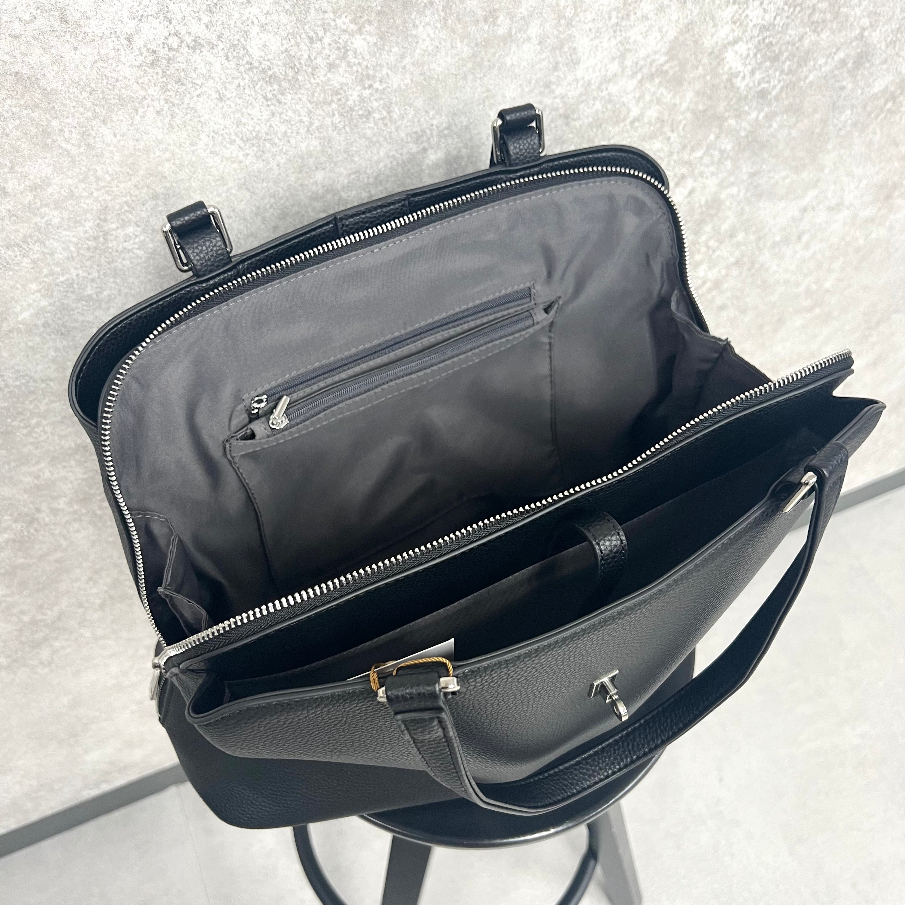 3ROOMトートバッグシルバー金具　-ブラック-　※5/21~27迄に順次発送予定