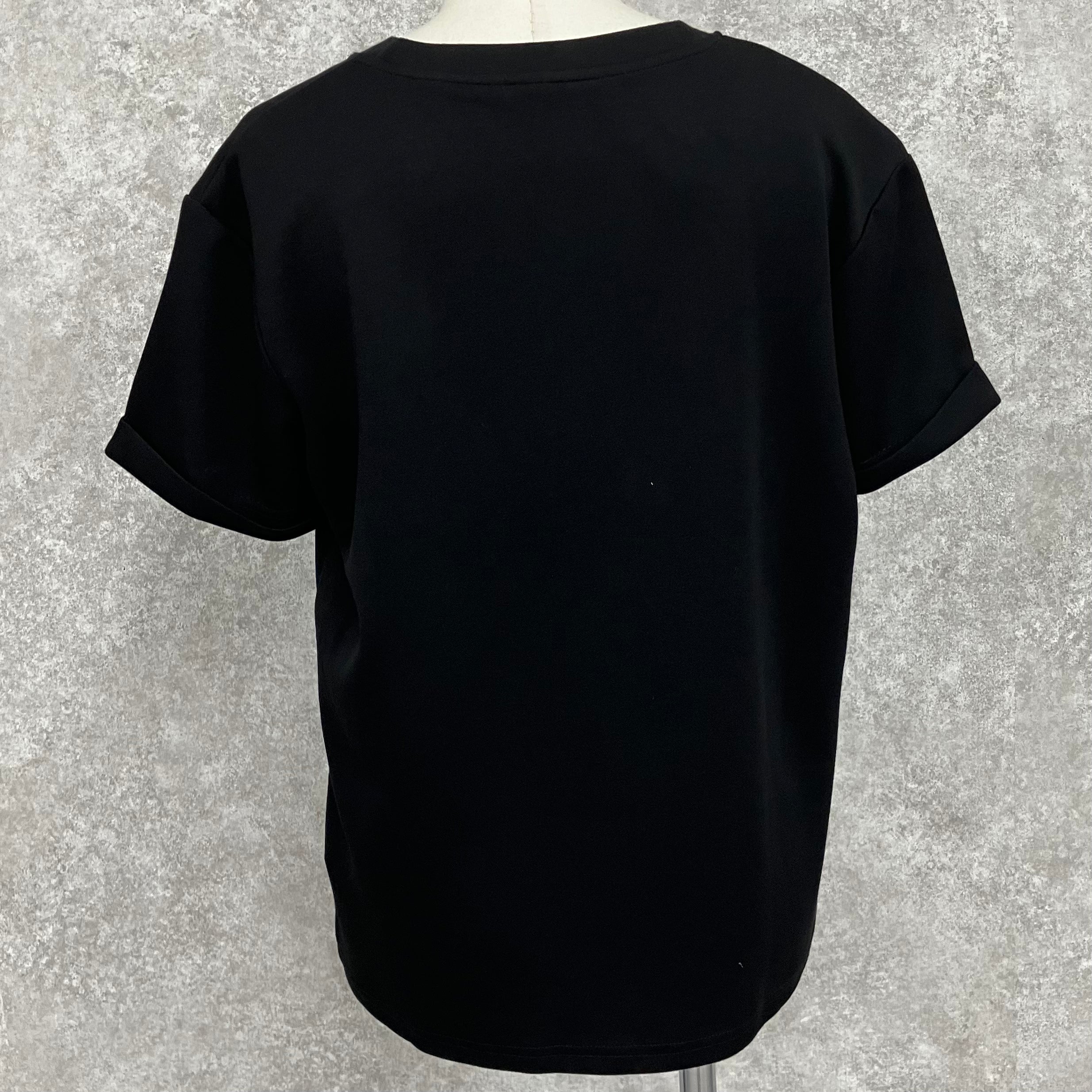 ビジューTシャツ　-ブラック-　※7/16〜22迄に順次発送予定