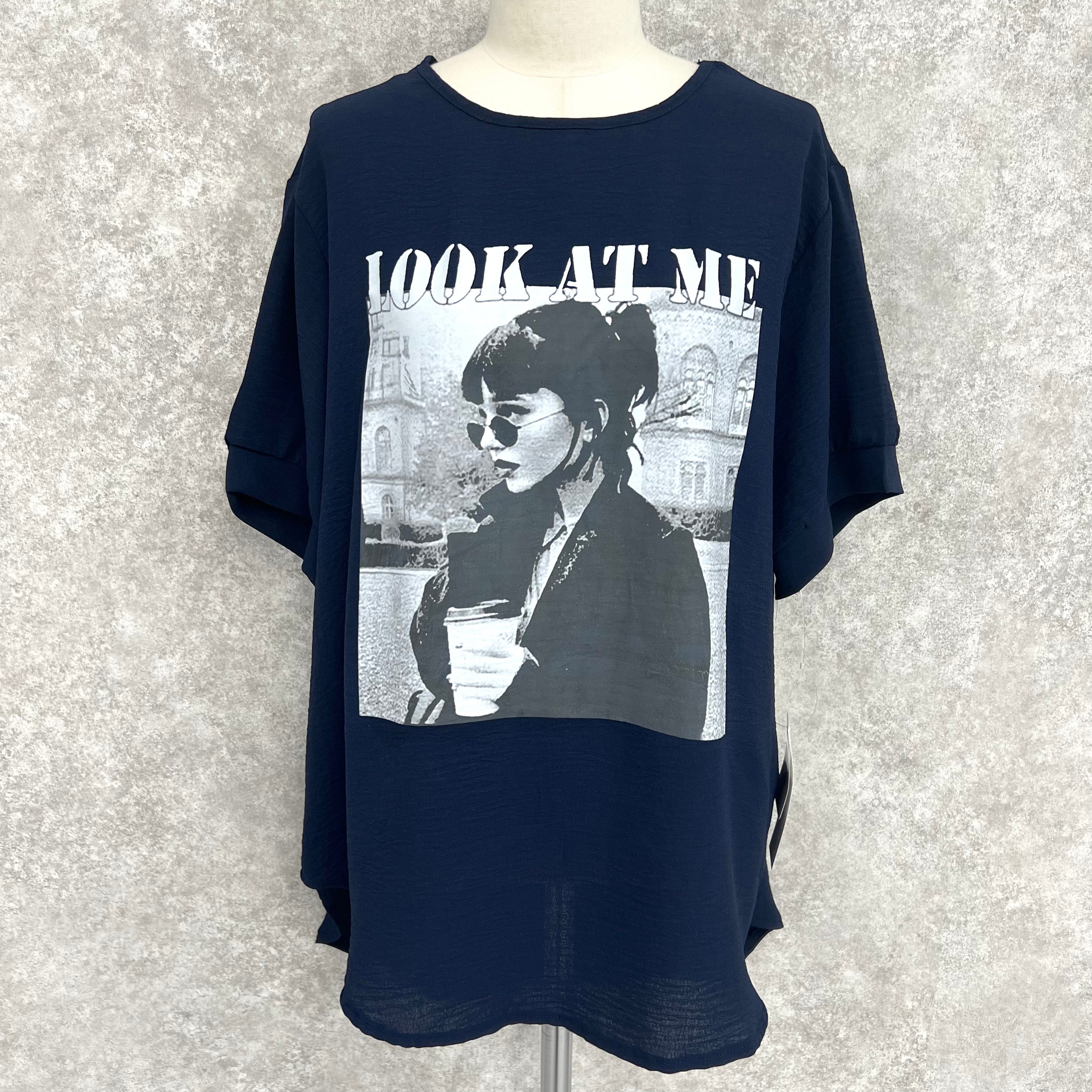 レディプリントTシャツ　-ネイビー-　※5/28~6/3迄に順次発送予定