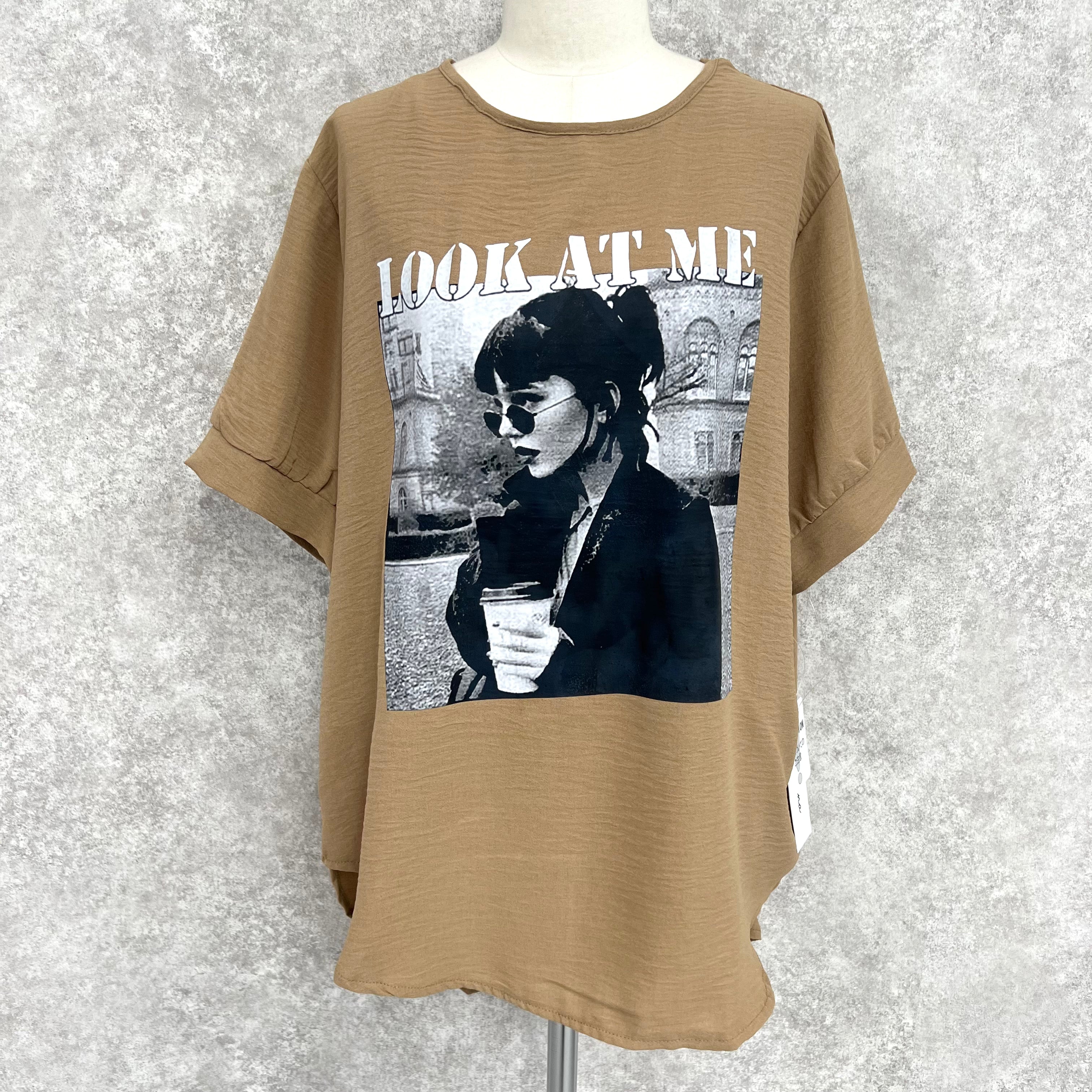 レディプリントTシャツ　-ベージュ-　※5/28~6/3迄に順次発送予定