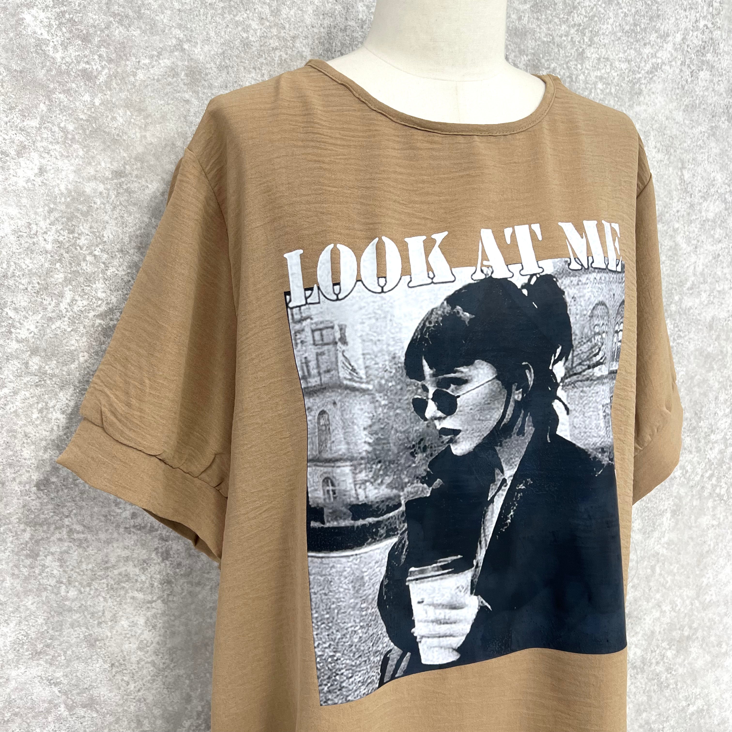レディプリントTシャツ　-ベージュ-　※5/28~6/3迄に順次発送予定
