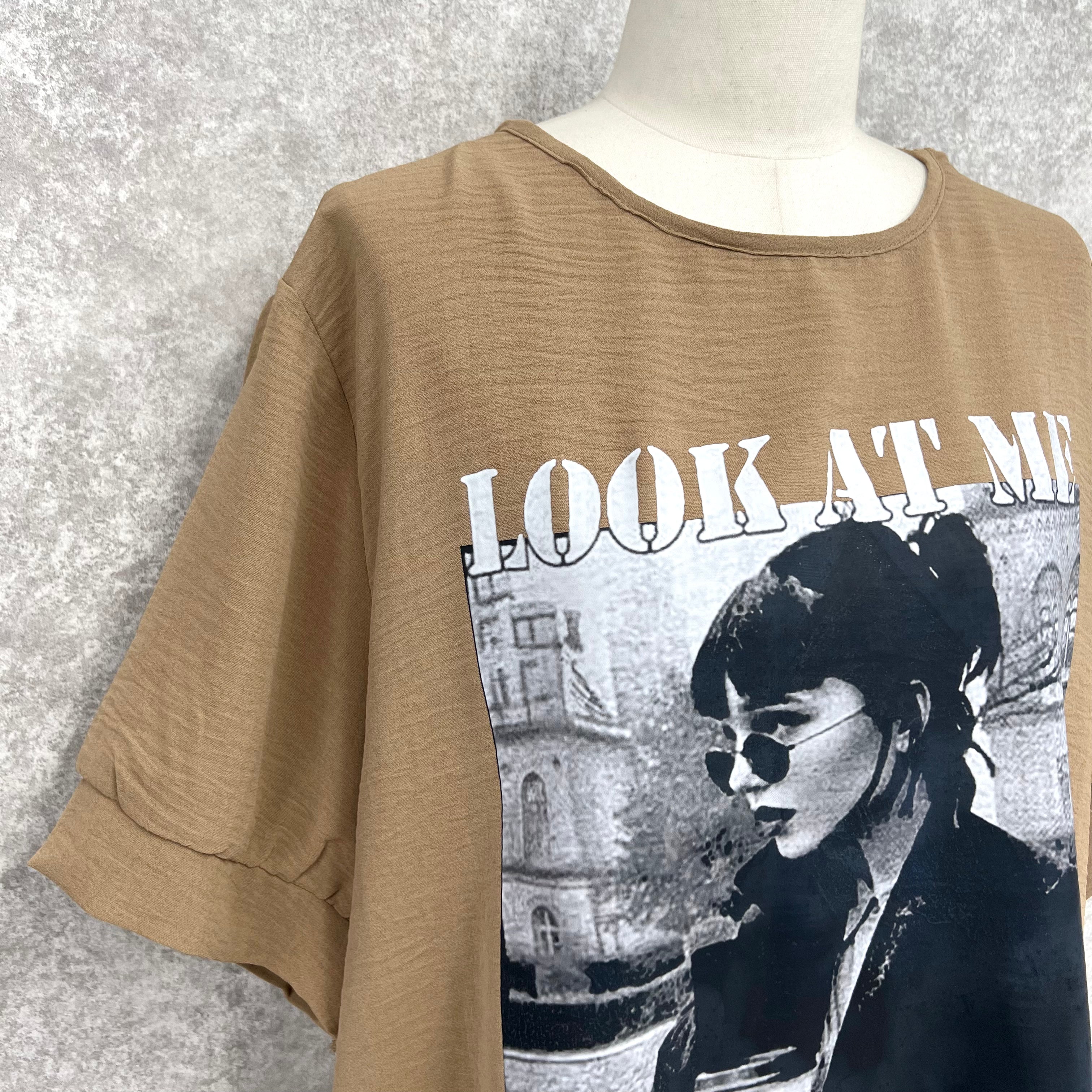 レディプリントTシャツ　-ベージュ-　※5/28~6/3迄に順次発送予定