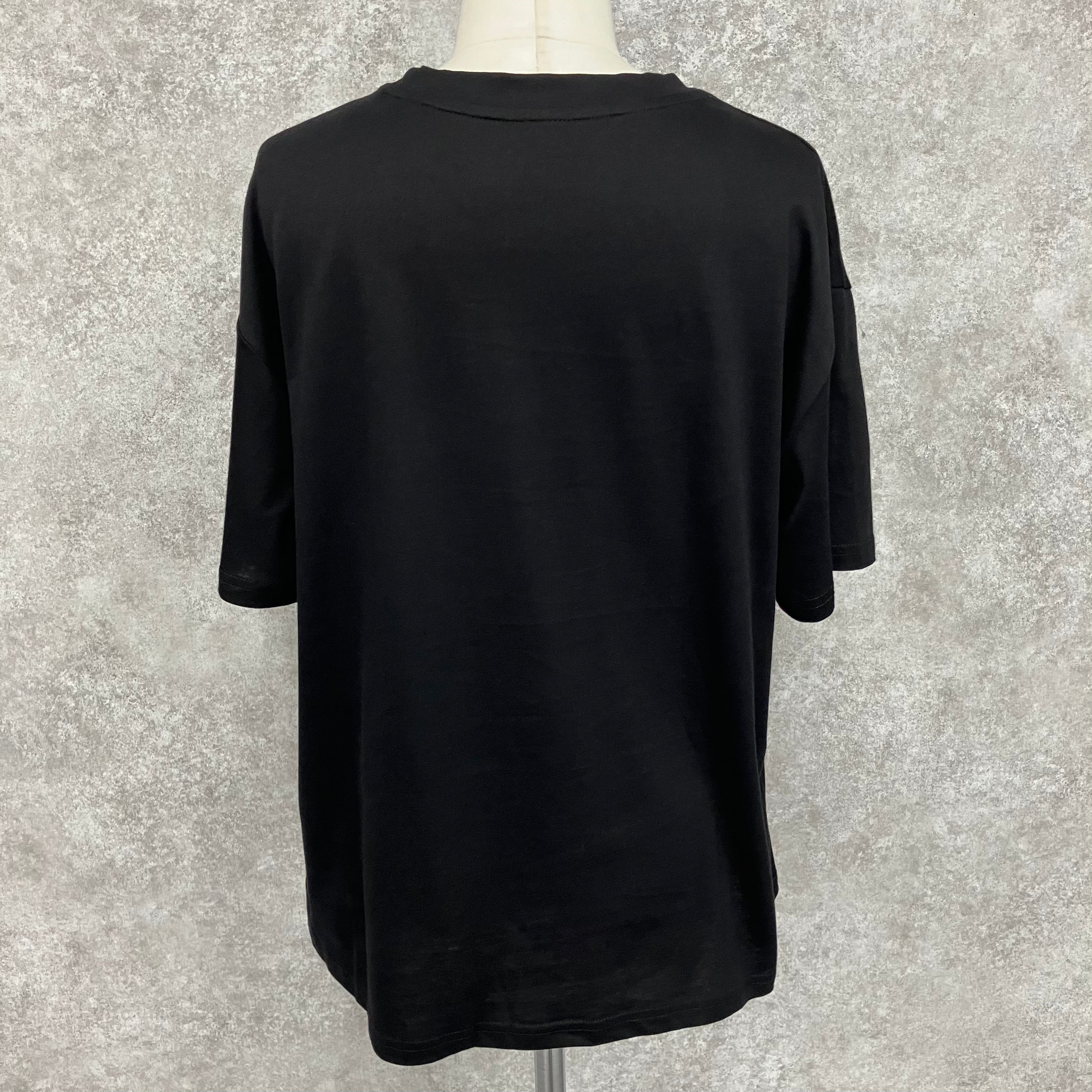ビーズサングラスキャットTシャツ　-ブラック-　 ※7/30-8/5迄に順次発送予定