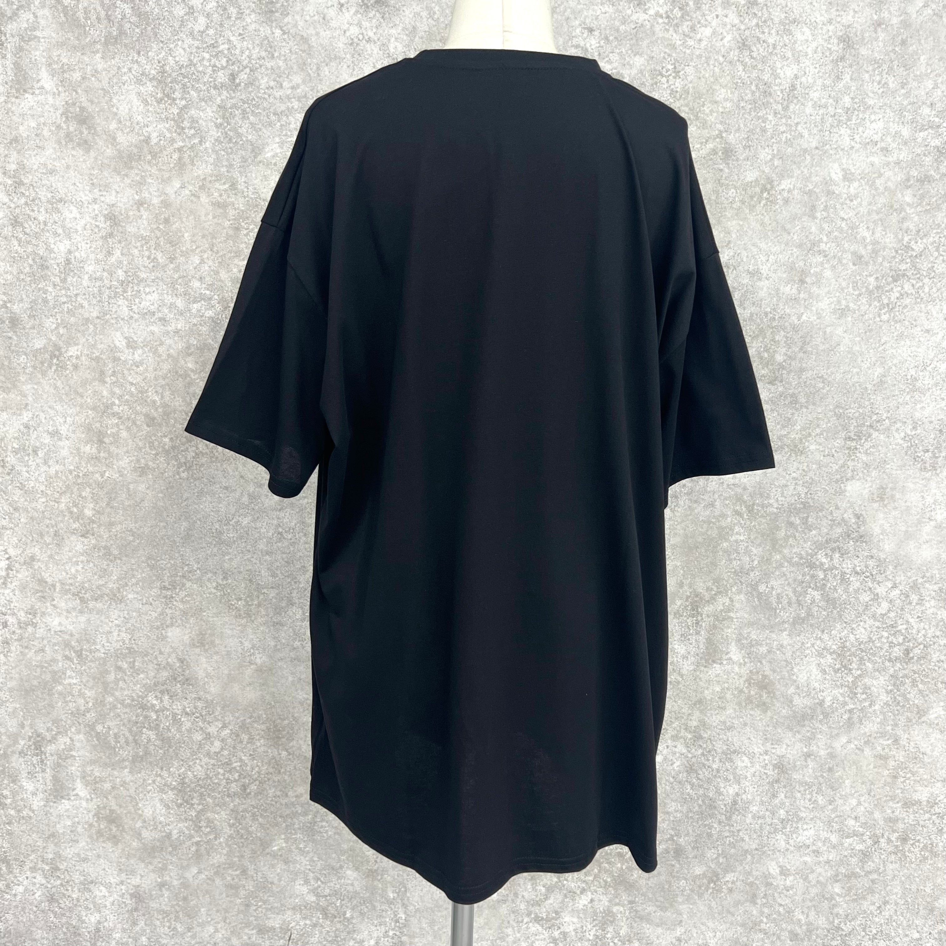 キラキラリボンビジューTシャツ　-ブラック-　※7/9〜15迄に順次発送予定