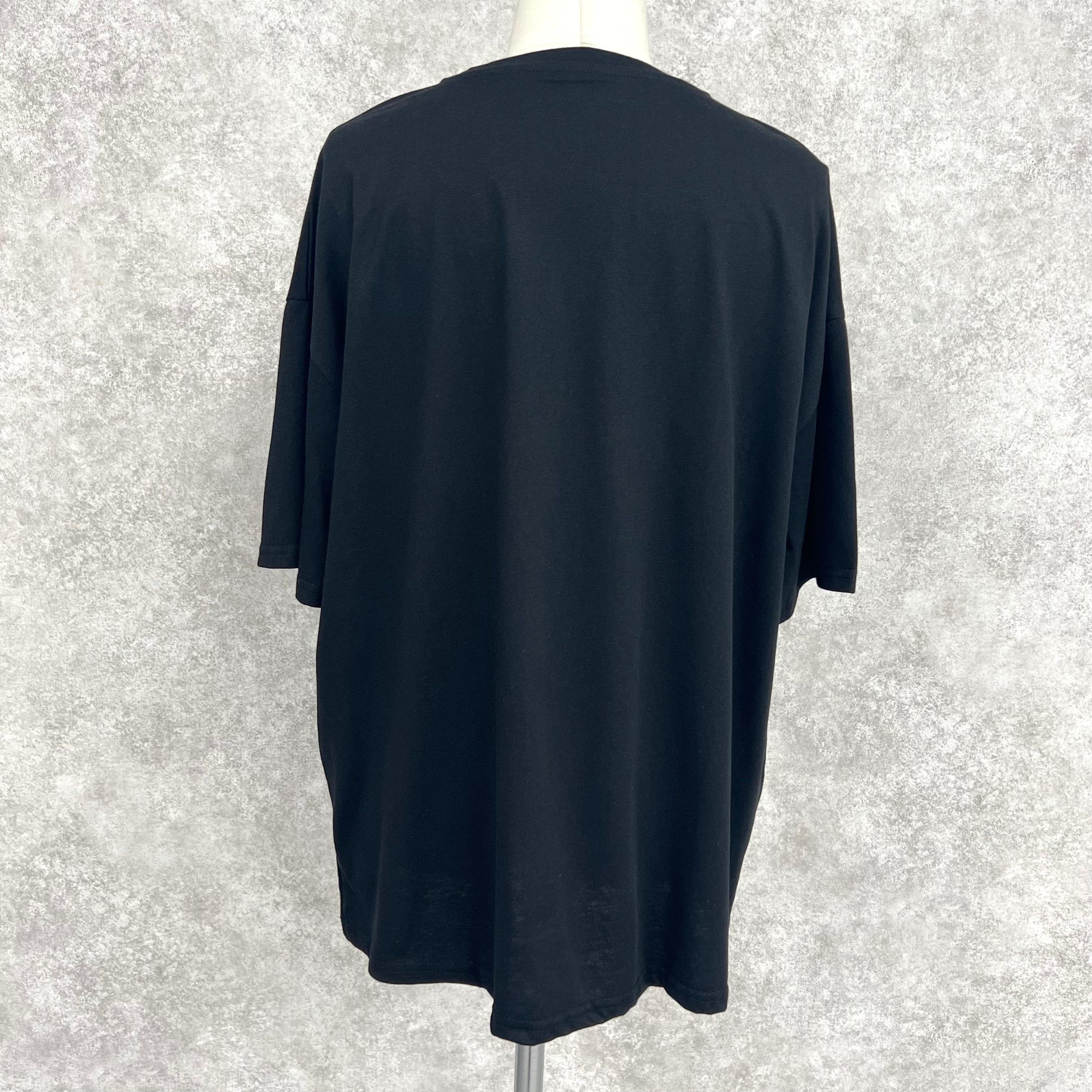 パール文字デザインTシャツ　-ブラック-　※6/25~7/1迄に順次発送予定