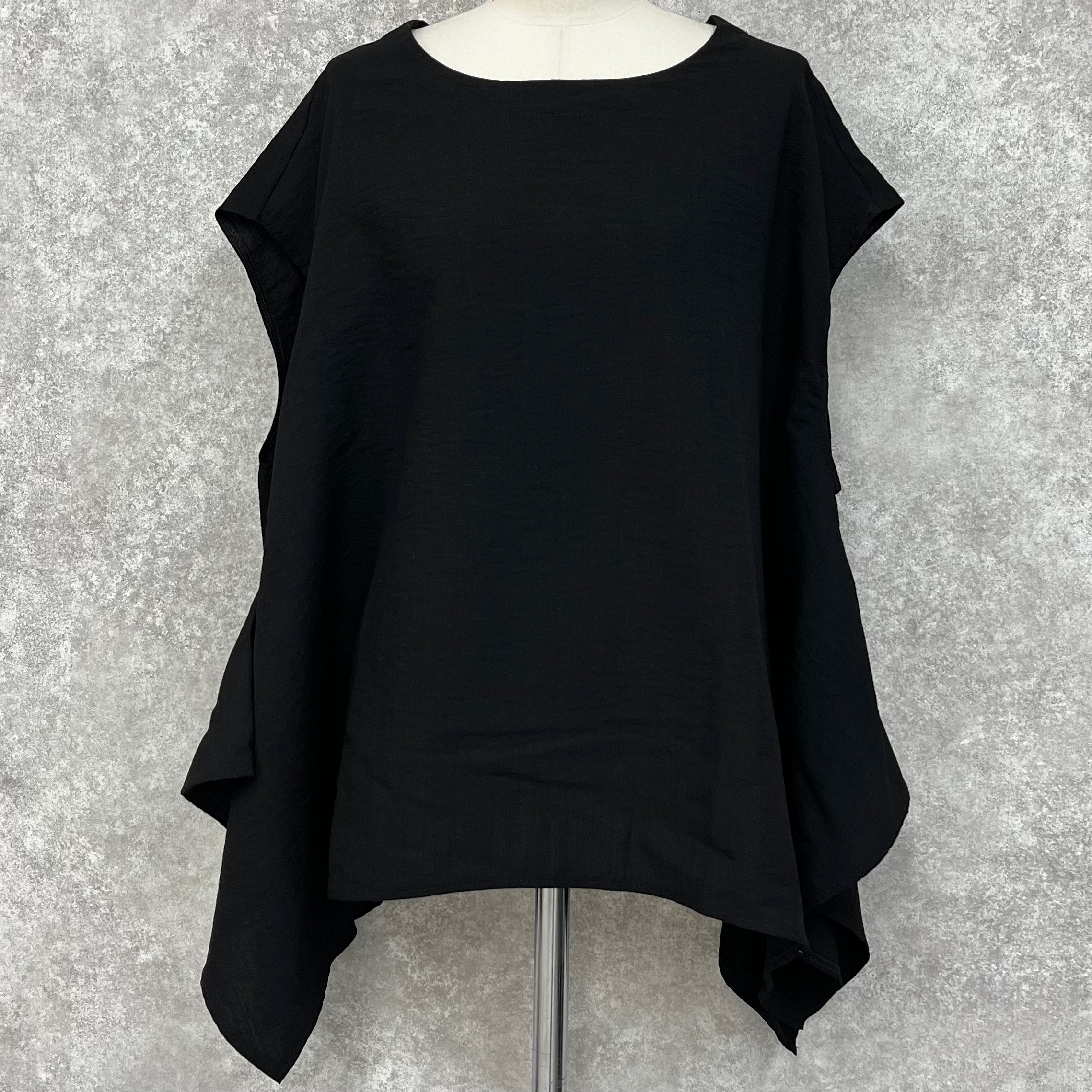 【kanaの趣味シリーズ】サイド垂れVEST　-ブラック- ※3/12〜18頃より順次発送予定