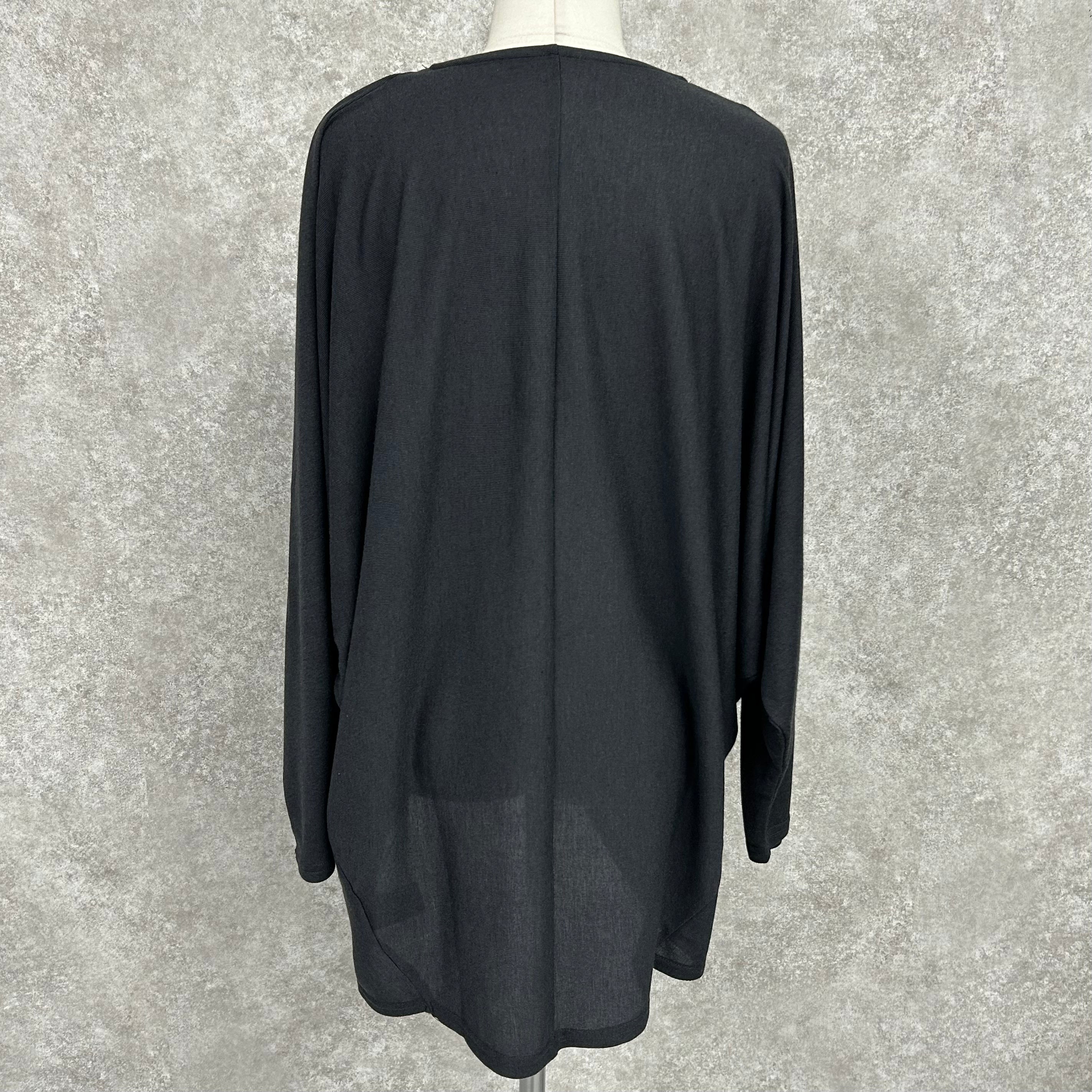 ドルマンボレロカーディガン　-チャコール-　※6/18〜24迄に順次発送予定