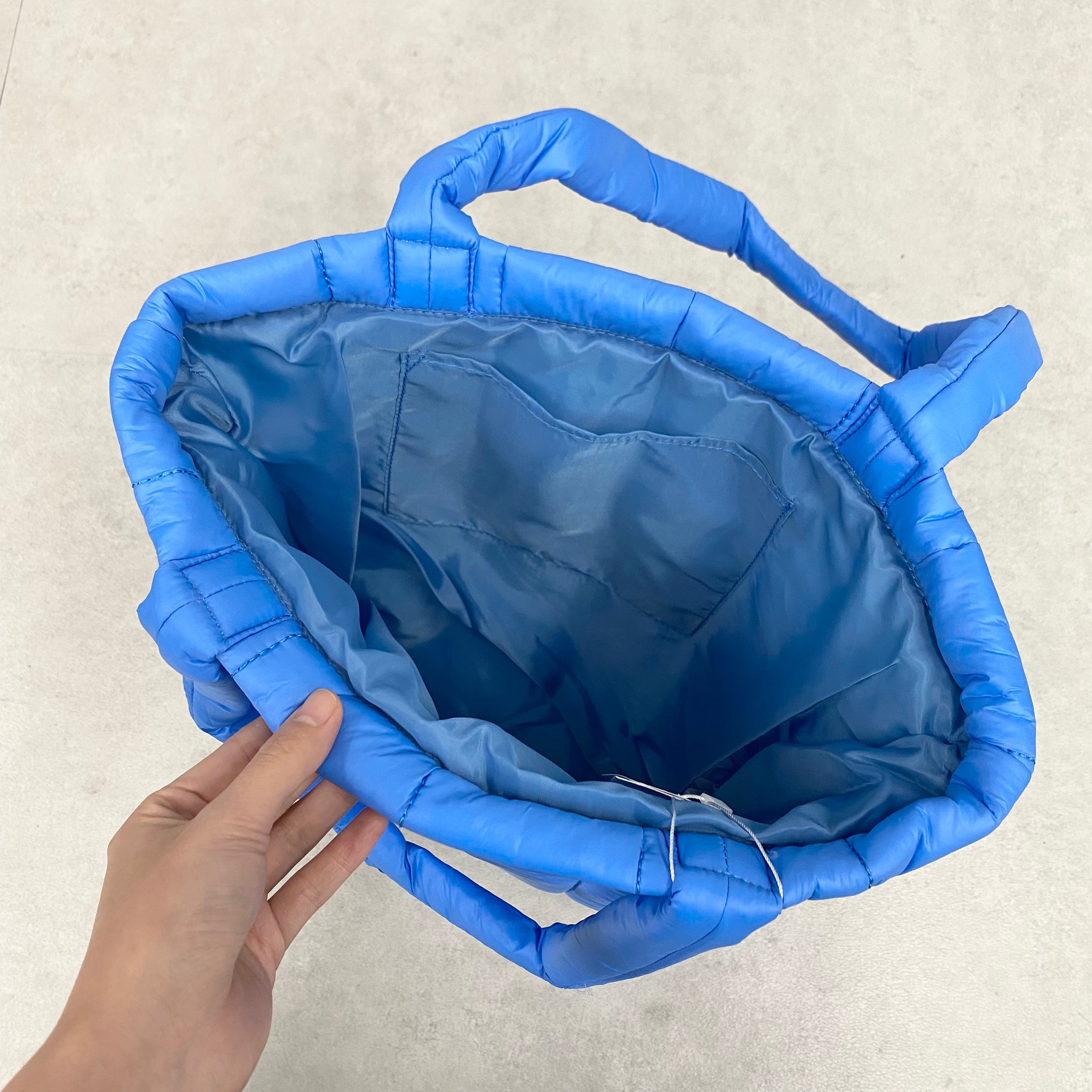 キルティングトートBAG　ブルー　※12/3-9頃より順次発送予定