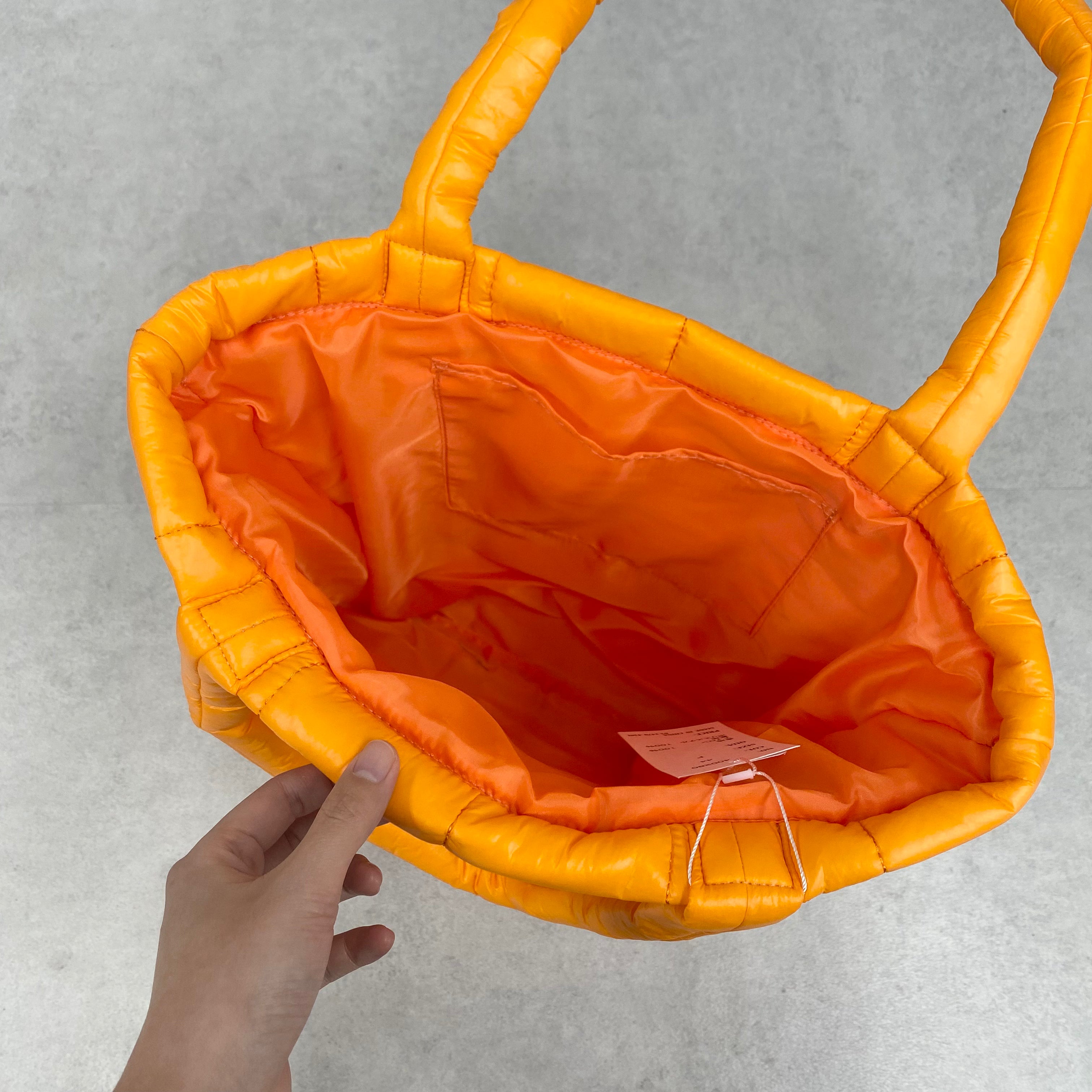 キルティングトートBAG　オレンジ　※12/3-9頃より順次発送予定