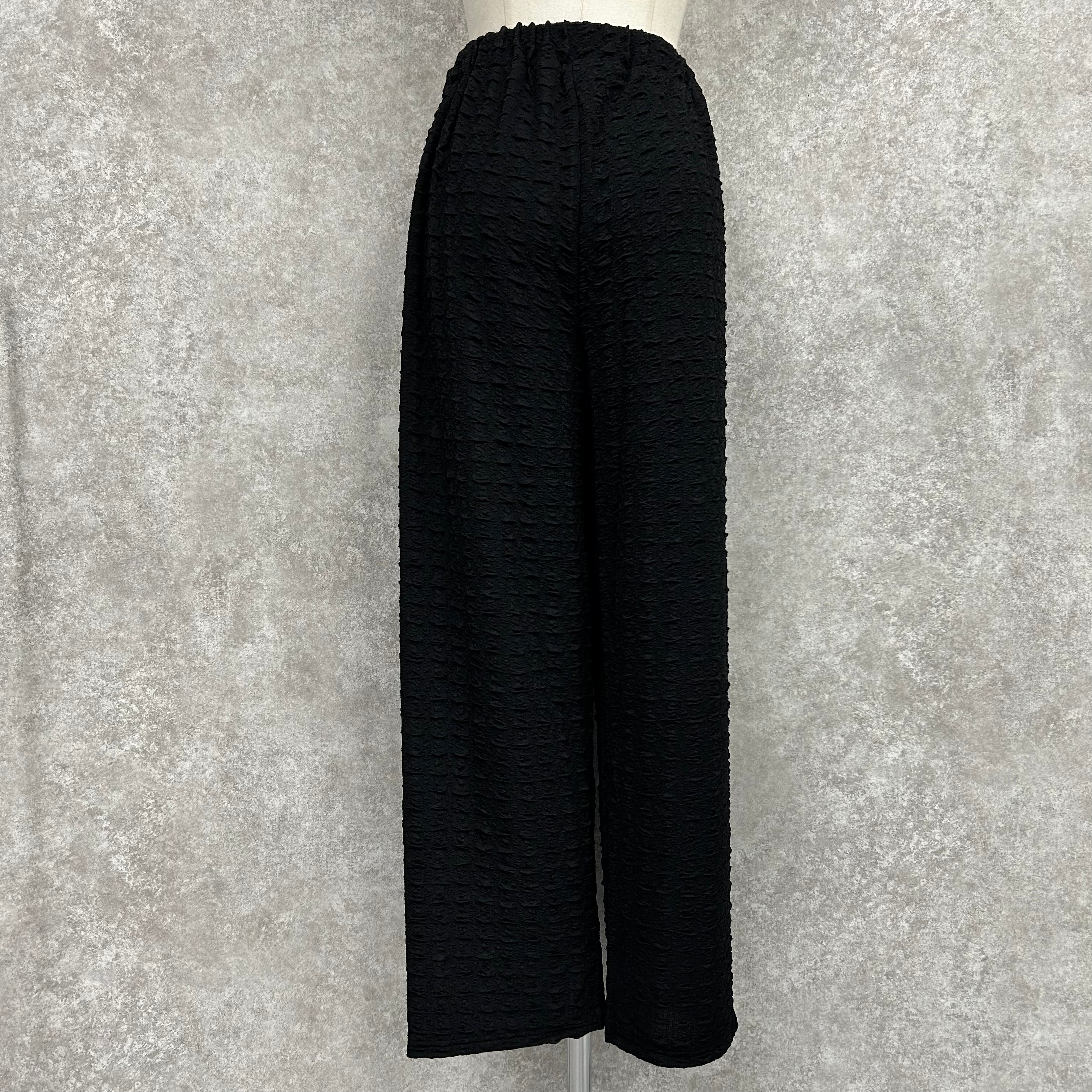 ジャガードストレートパンツ　-ブラック-　M/L　※5/14~5/20頃より順次発送