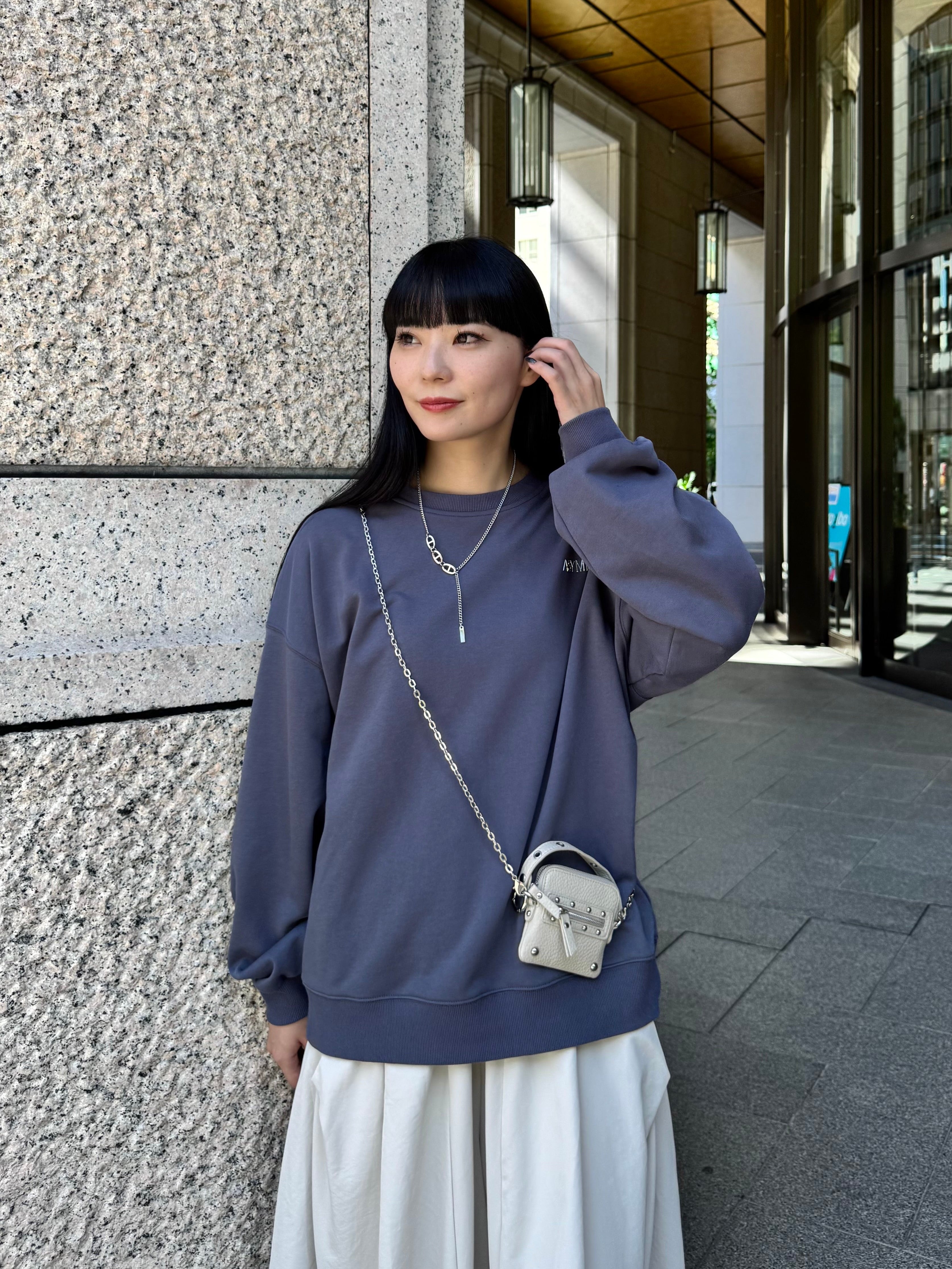 【ASYMM】ICON SWEAT -blue gray-　※1週間前後で配送予定