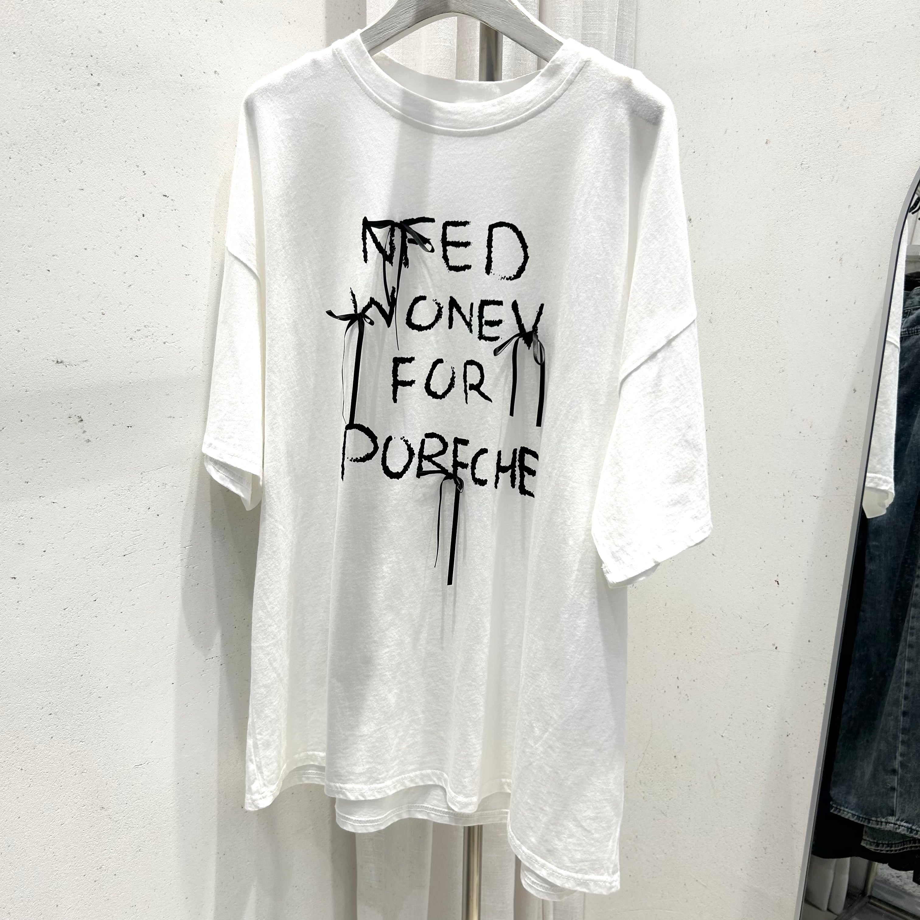 【rowee】バレエコアマネーTシャツ  -ホワイト-  ※7/8-15頃より順次配送