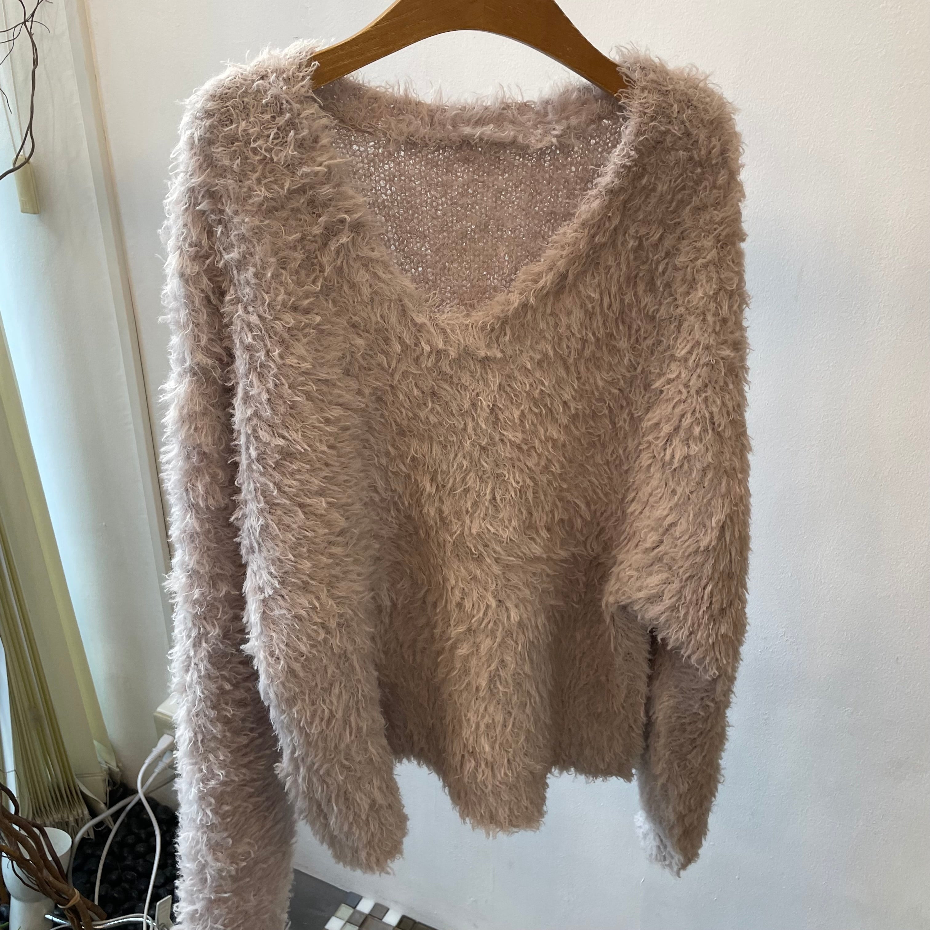 【terrace】ゆるふわニットプルオーバー　グレー　※12/3〜9頃より順次配送予定