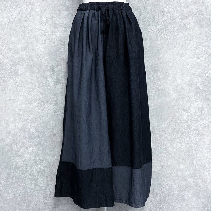 切替えワイドパンツ　ブラック　※2/26〜3/4頃より順次発送予定