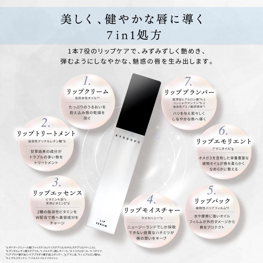 【1＋1】【KYOGOKU】 リップセラム〈唇用美容液〉　※8/6~12迄に順次発送予定